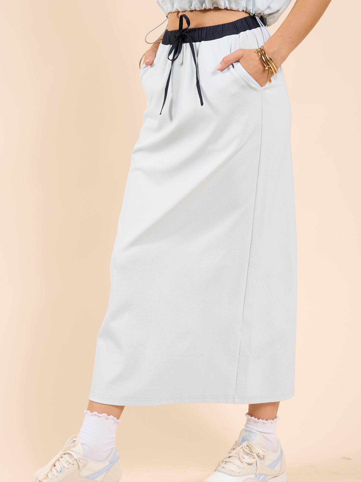 Alexis Drawstring Midi Skirt