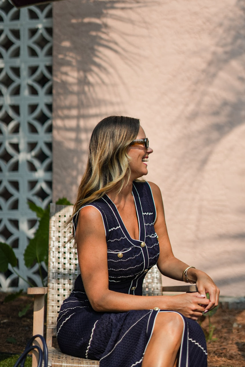 Marley Nautical Knit Maxi Dress