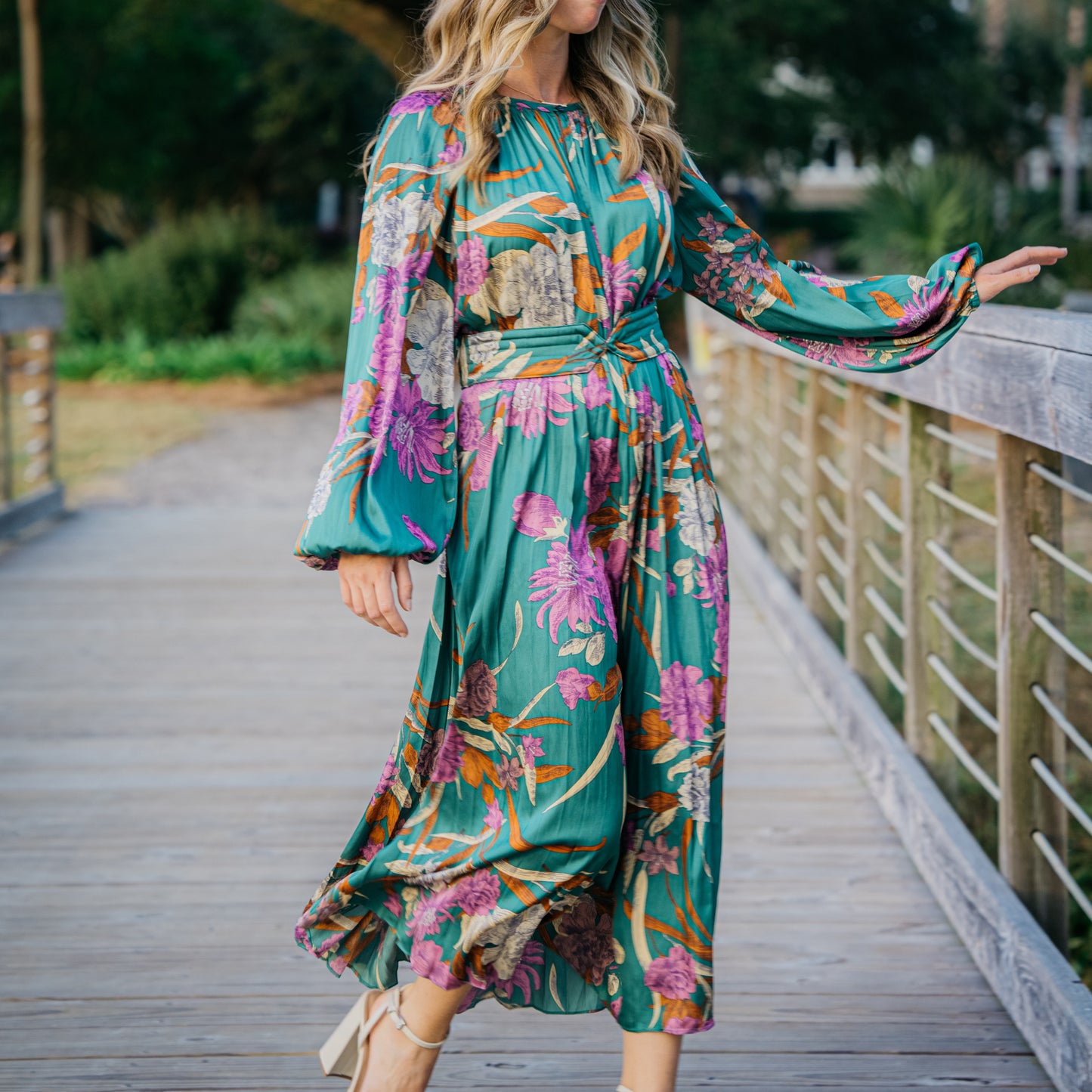 Gadsden Floral Belted Maxi Dress