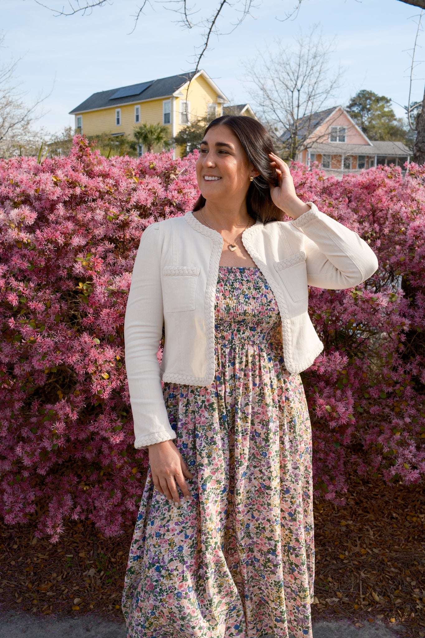 Riley Floral Smocked Midi Dress