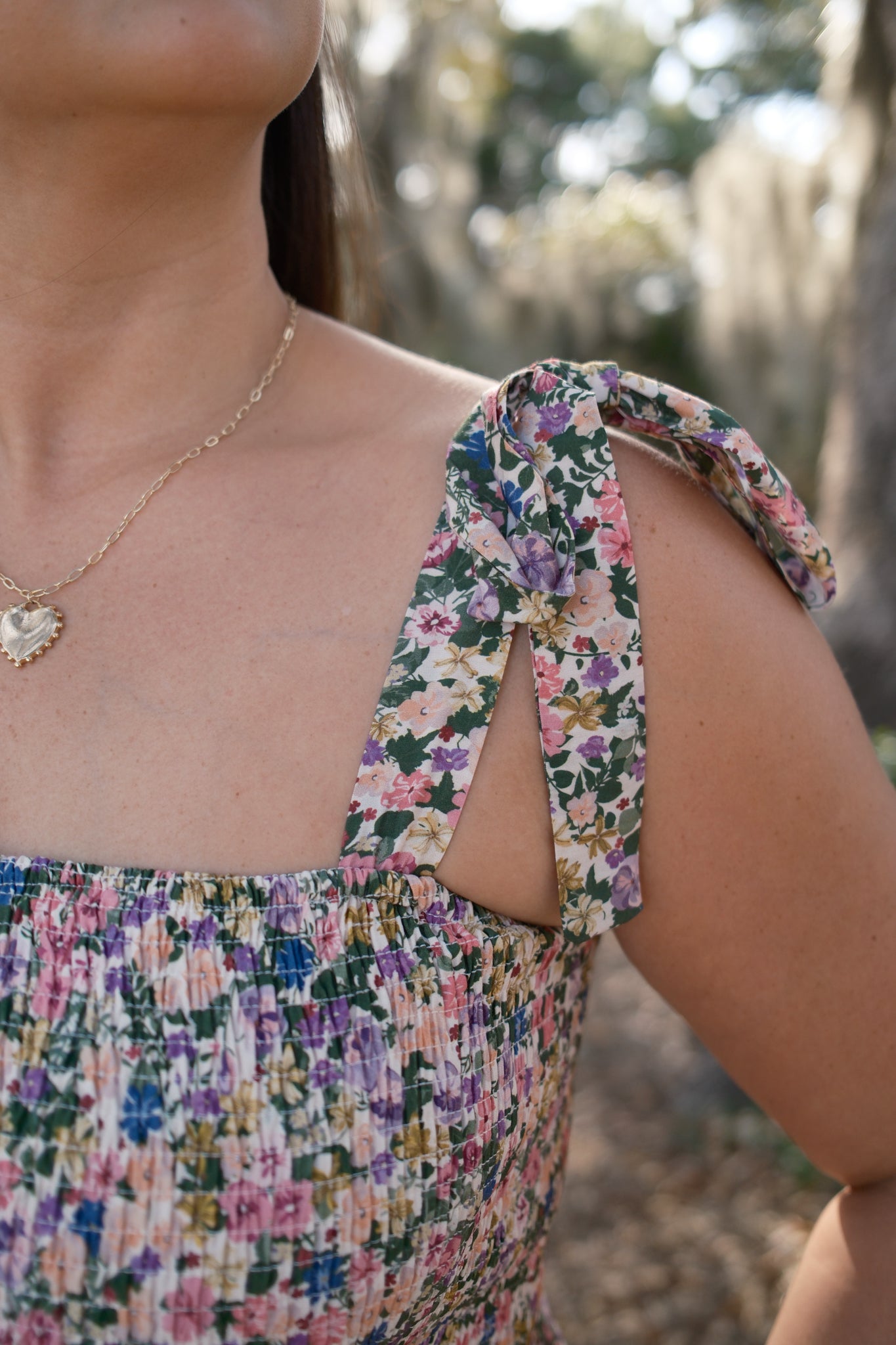 Riley Floral Smocked Midi Dress