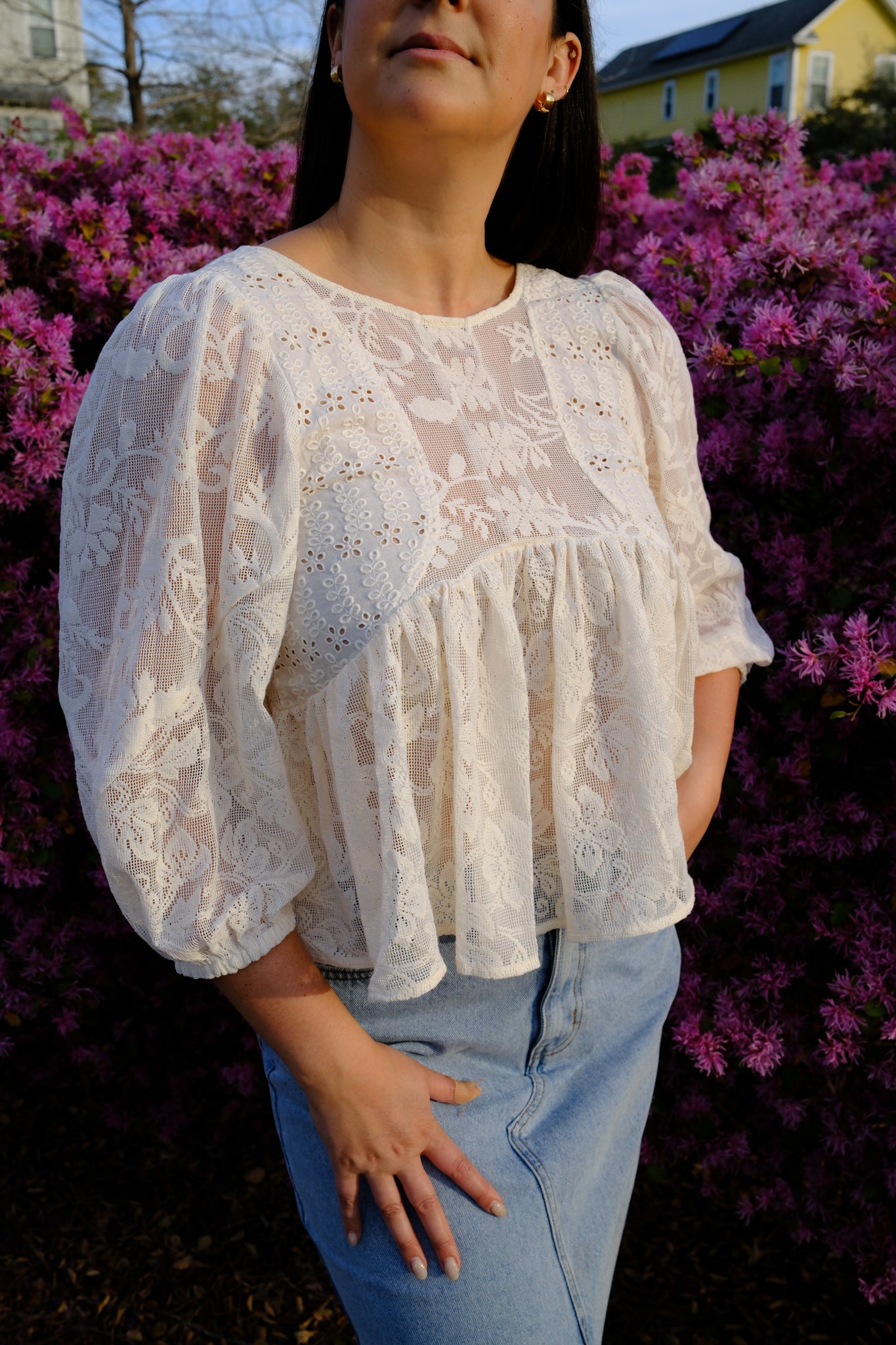 Jobee Lace Boho Blouse