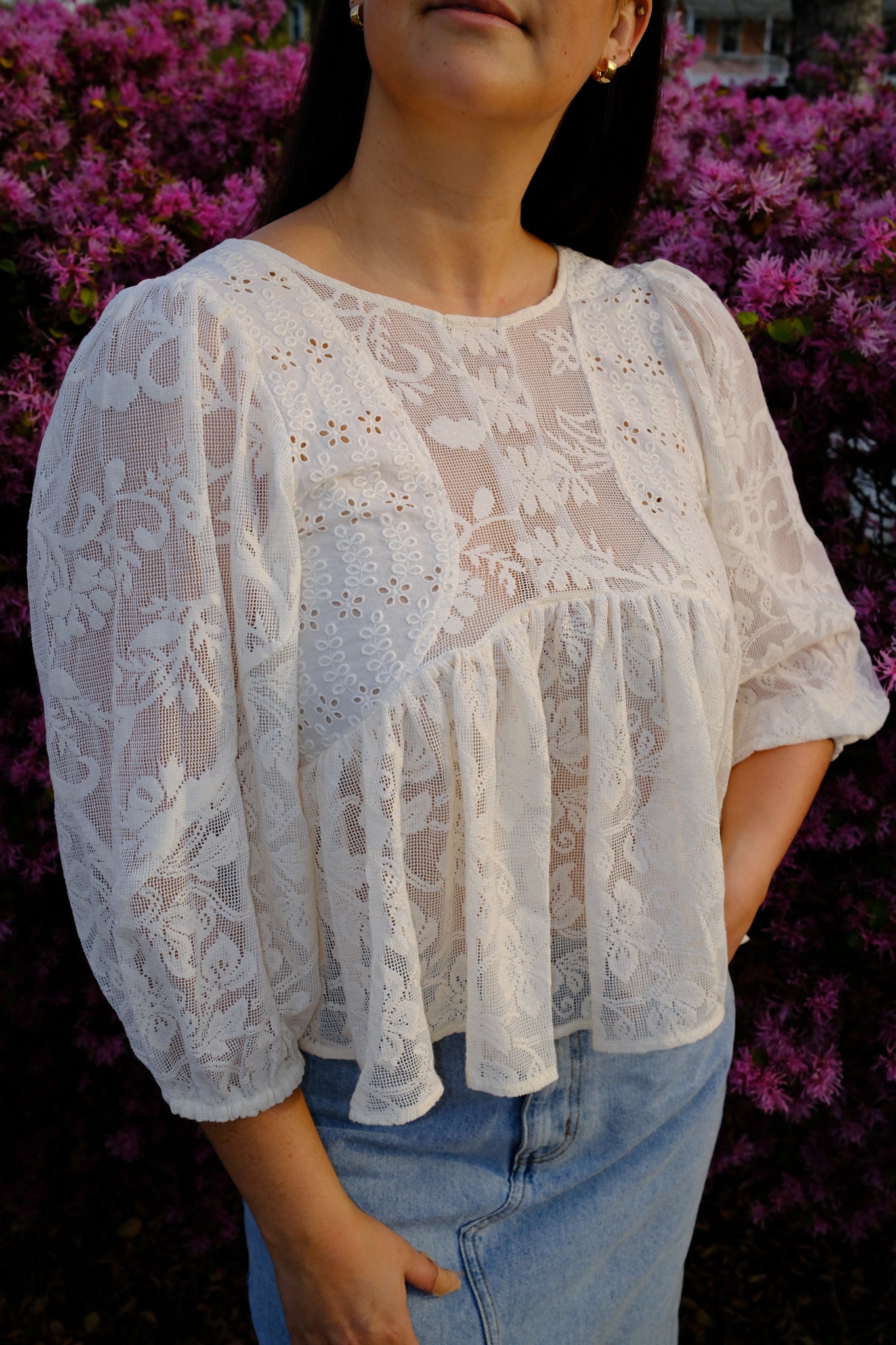 Jobee Lace Boho Blouse