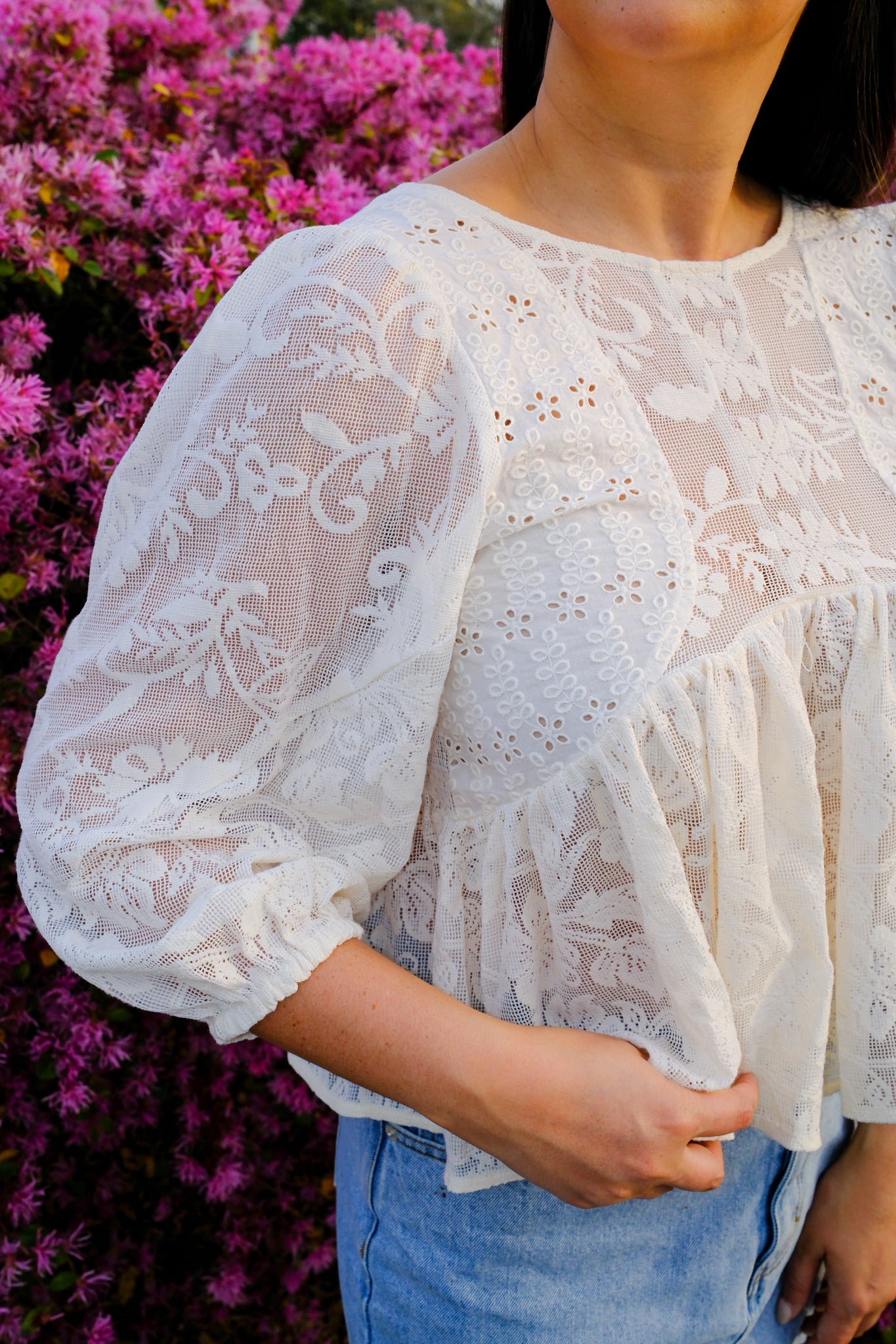 Jobee Lace Boho Blouse