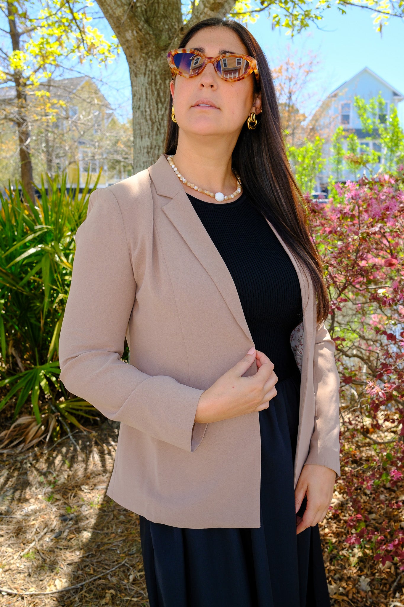 Gardenia Flap Pocket Blazer