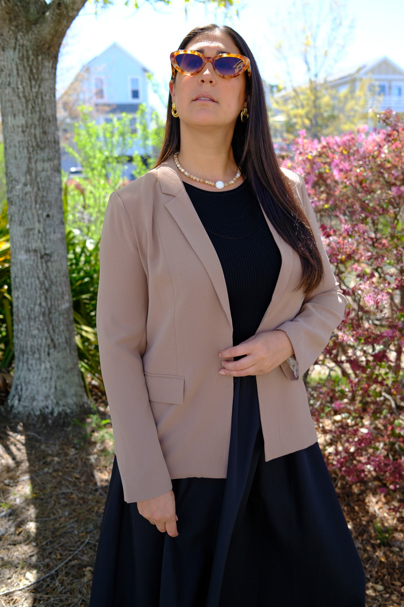 Gardenia Flap Pocket Blazer