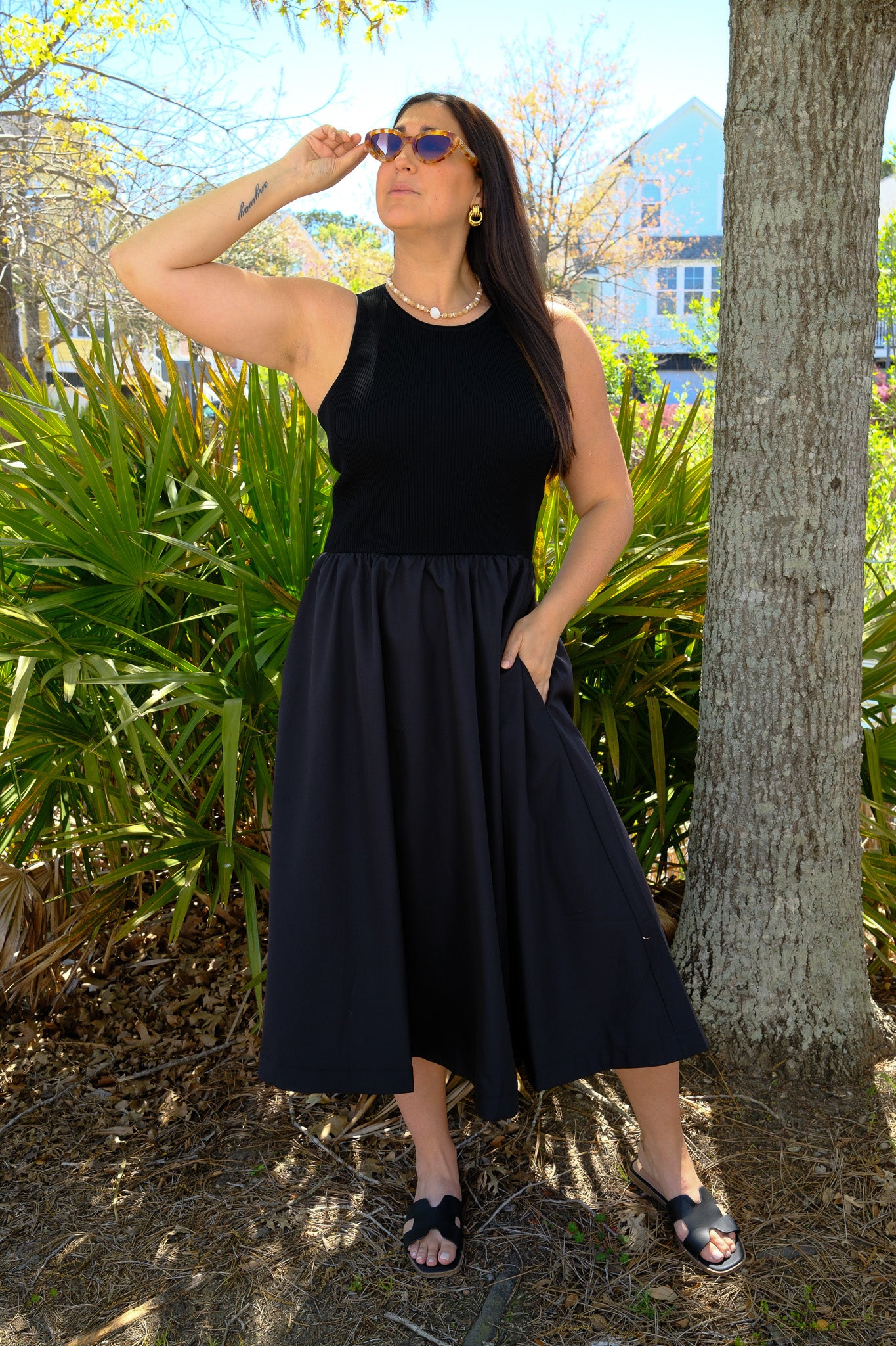 Marlena Mixed Media Dress
