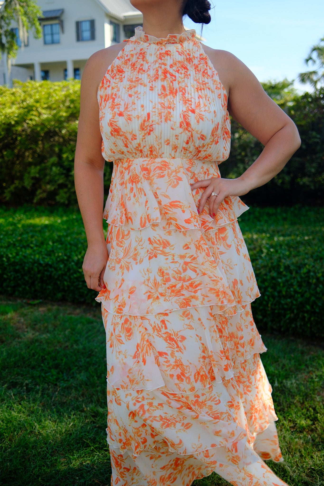 Mari Floral Tiered Dress