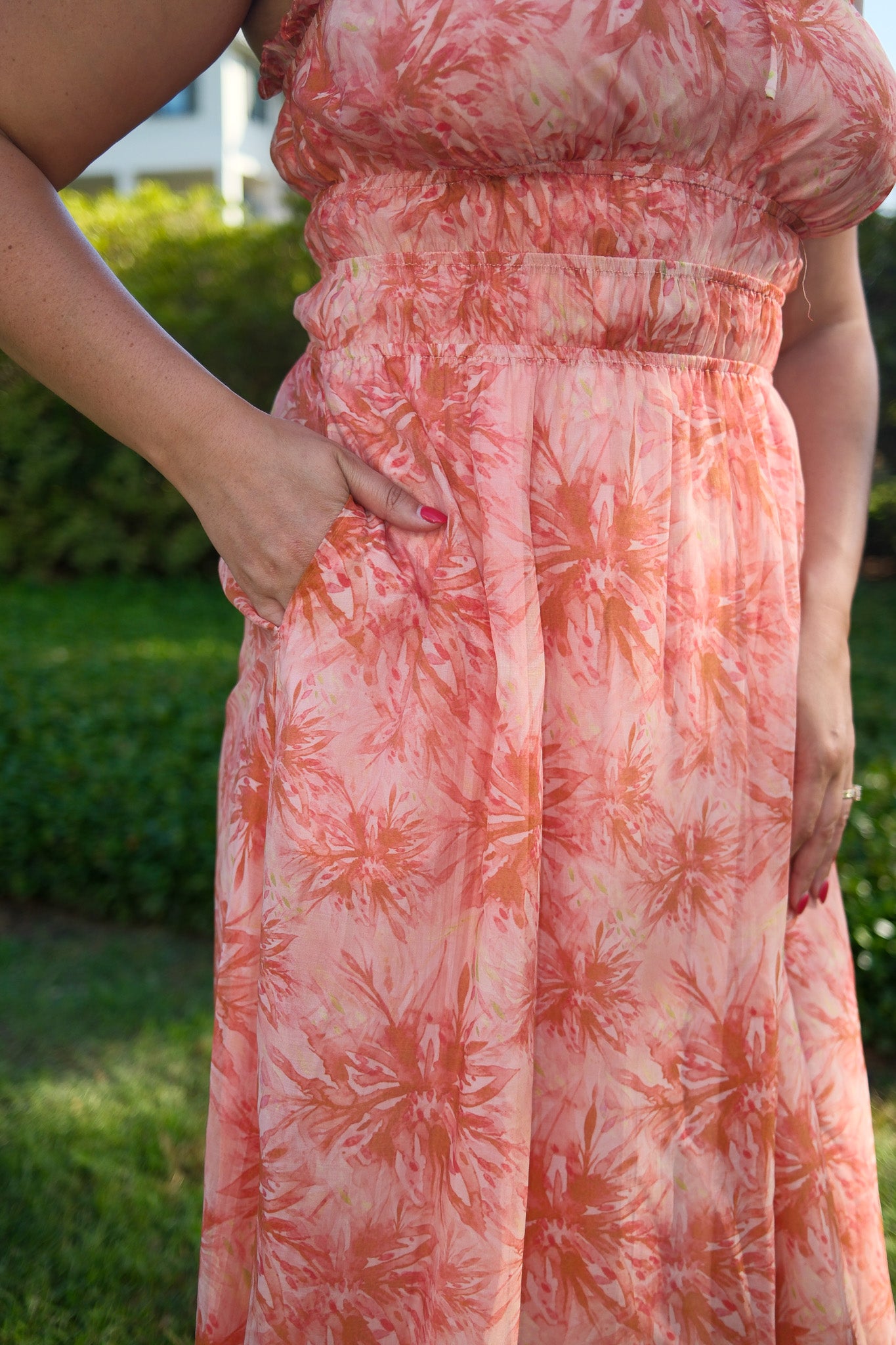 Goldie Smocked Midi Dress