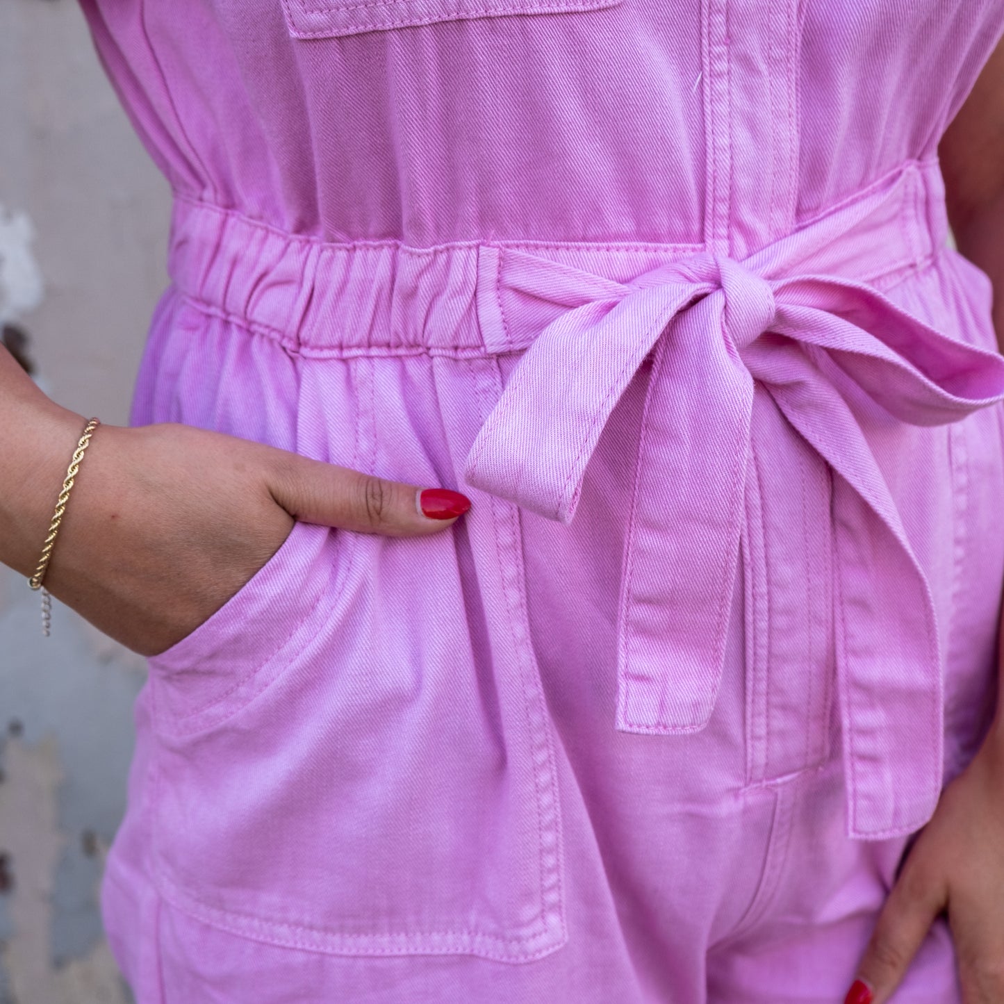 Rosemarie Front Tie Denim Jumpsuit