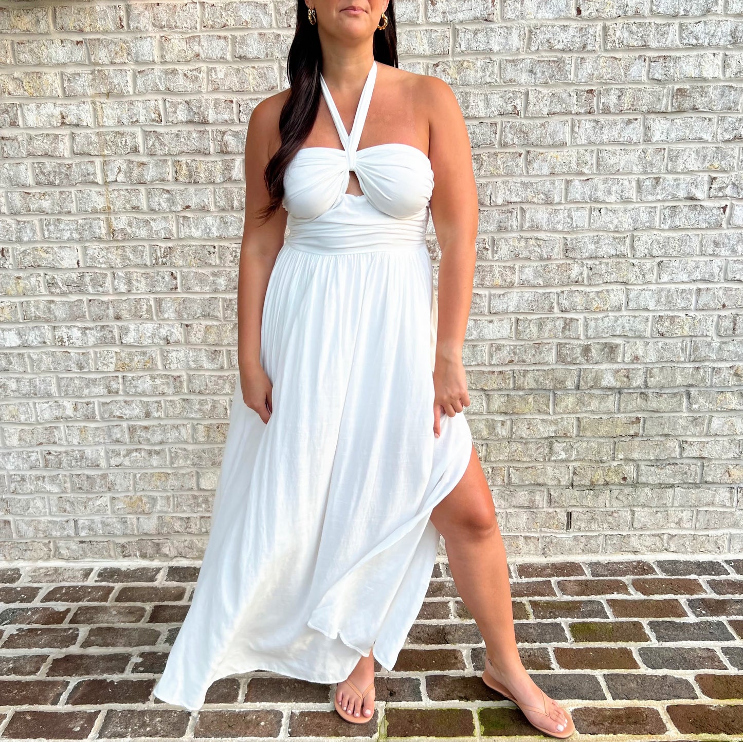 Hathaway Halter Tie Maxi Dress