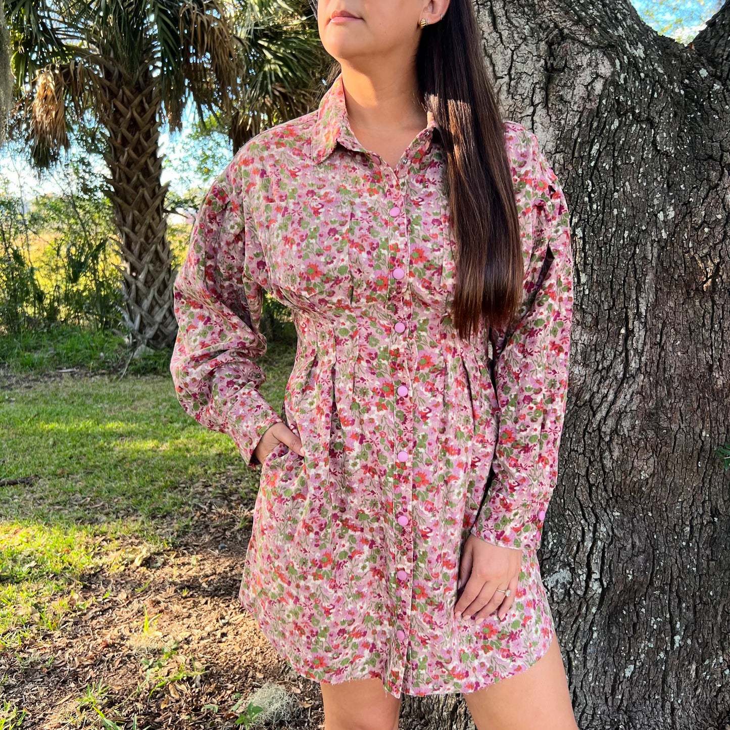 Carlin Corduroy Shirt Dress