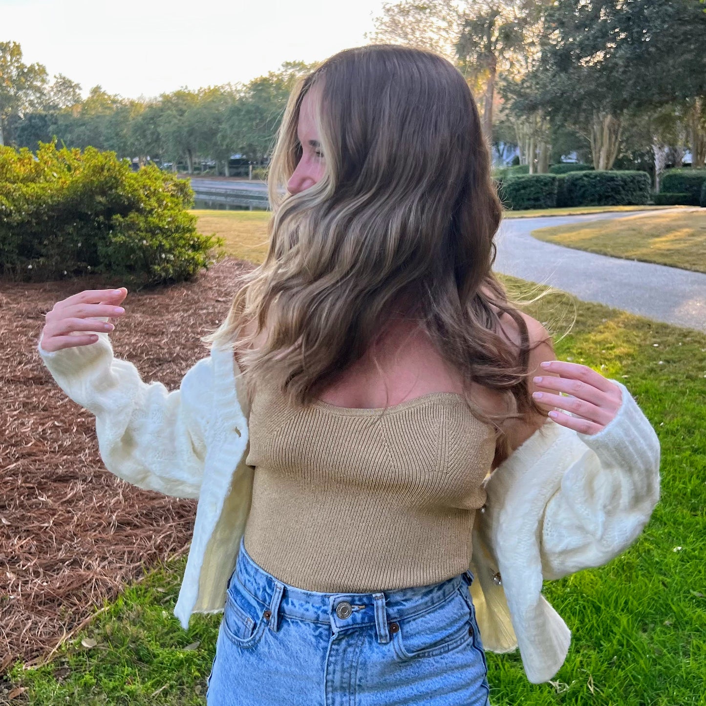 Carla Metallic Corset Top