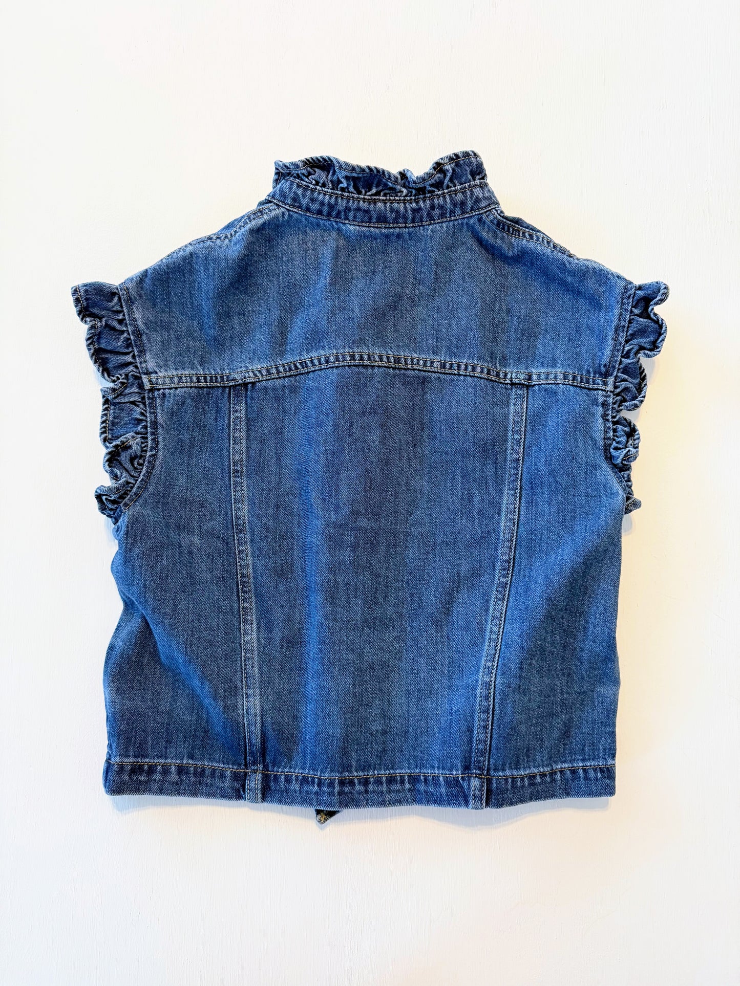 Ralston Denim Ruffle Button Up Vest