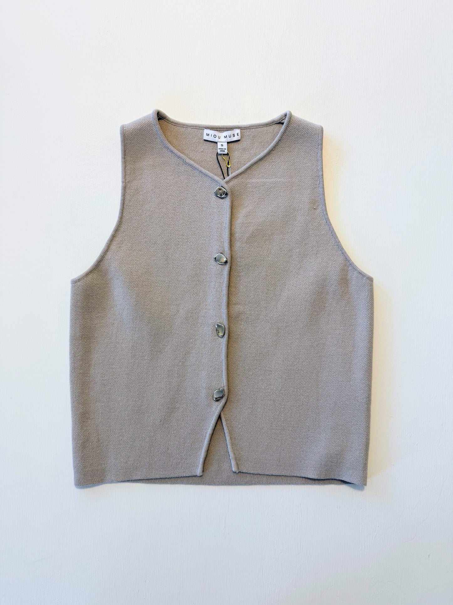 Gracie Knit Button Up Vest