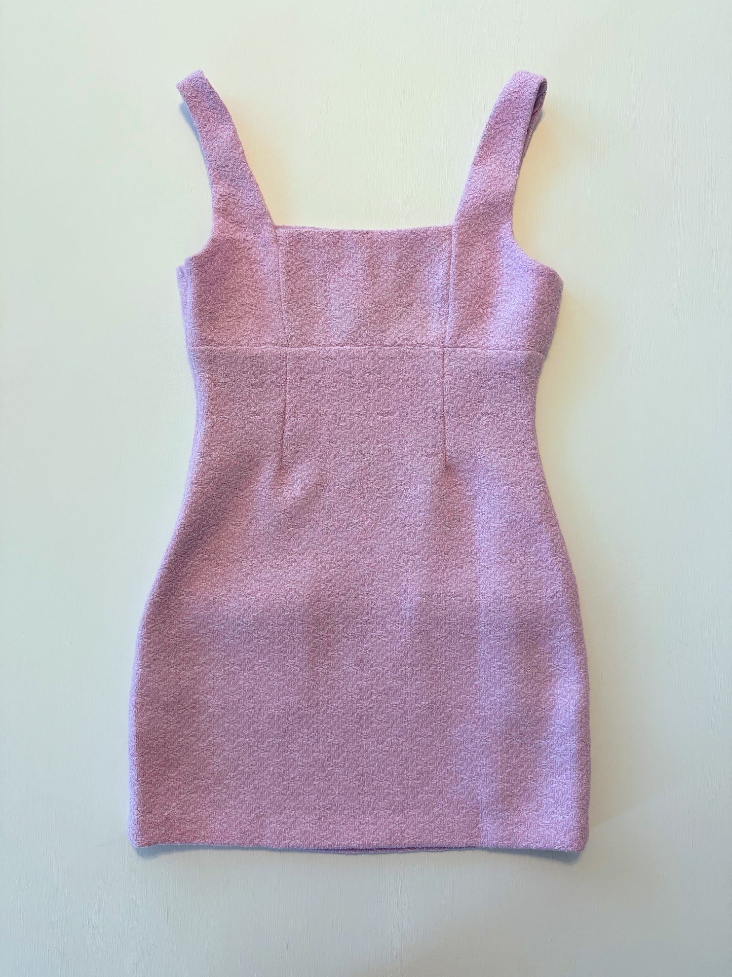 Brianne Square Neck Tweed Mini Dress