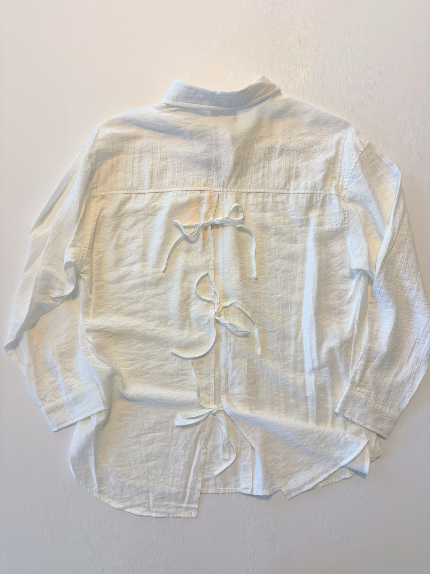 Chrissy Collared Blouse with Black Tie