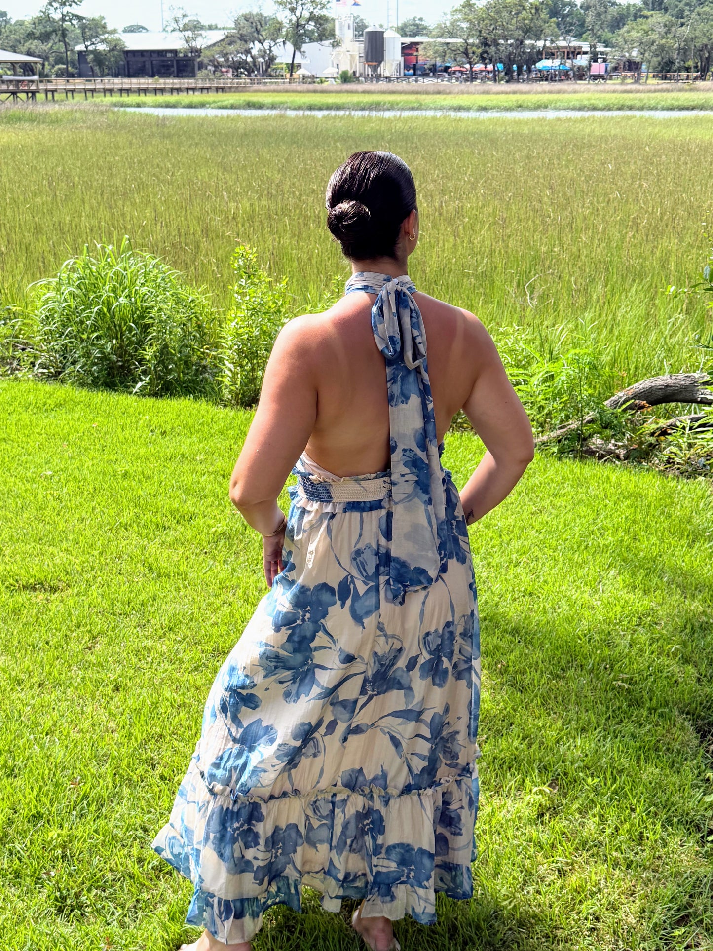 Harlow Floral Halter Maxi Dress