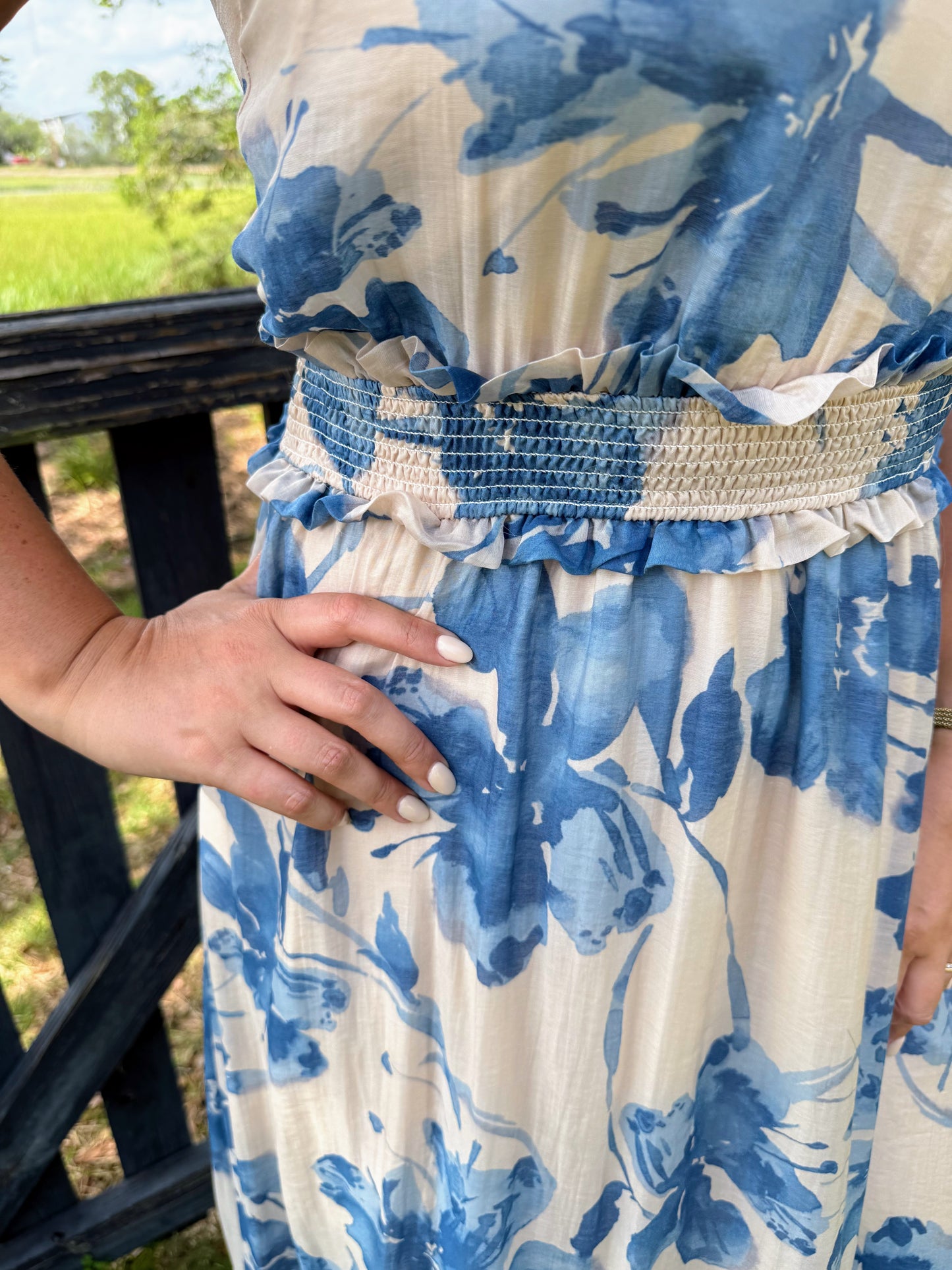 Harlow Floral Halter Maxi Dress