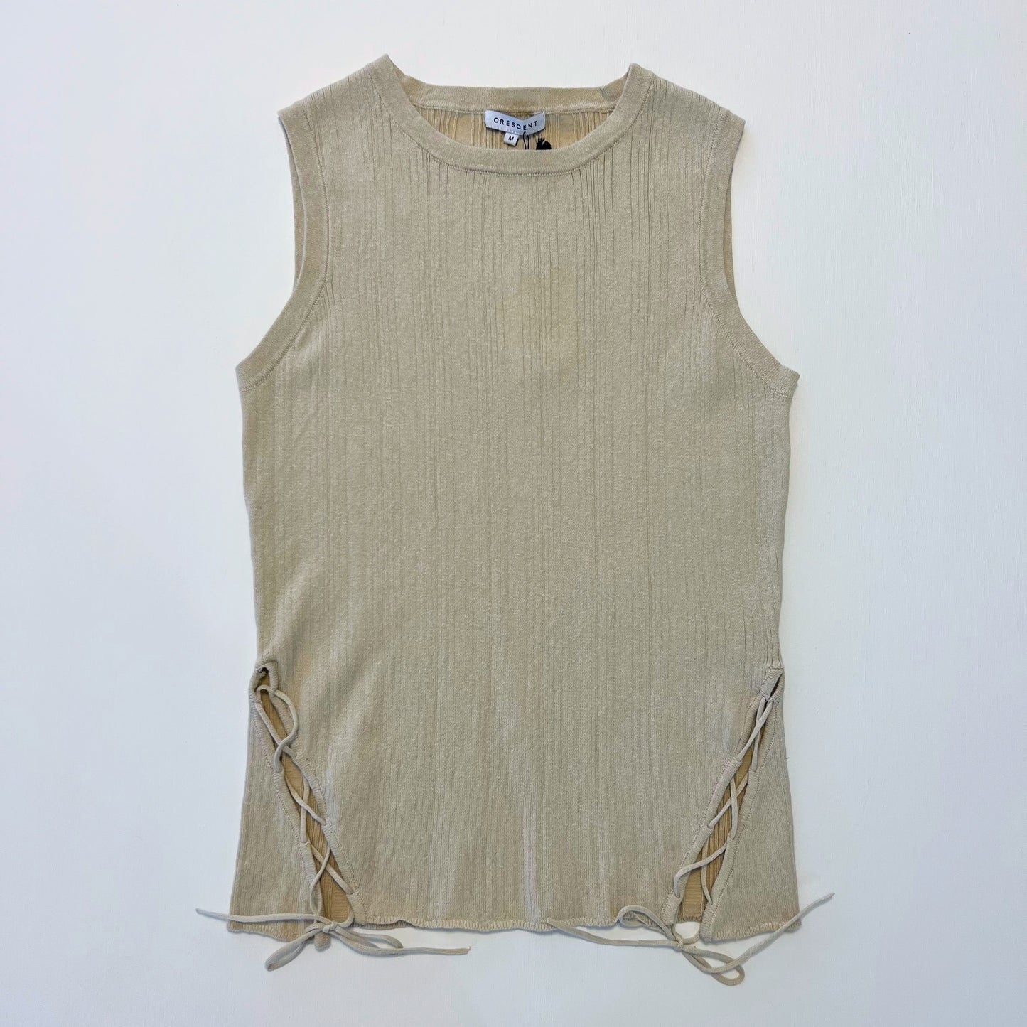 Eloise Linen Ribbed Knit Tank
