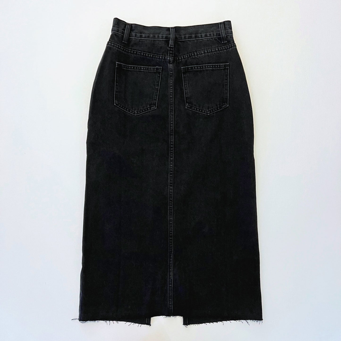 Madelyn Washed Denim Midi Skirt