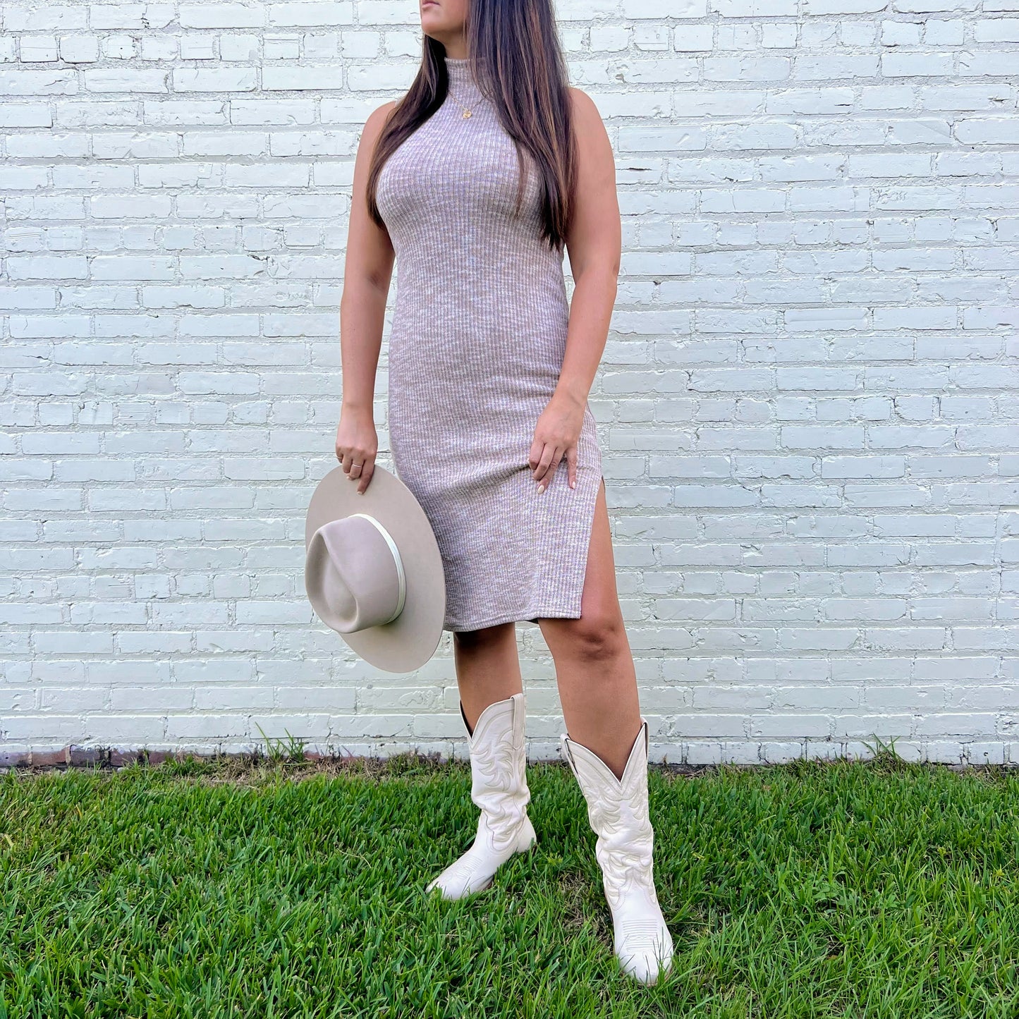 Magnolia Mock Neck Sweater Dress