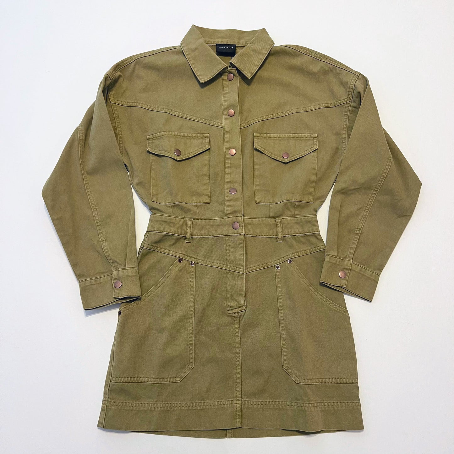 Tradd Washed Cotton Utility Dress