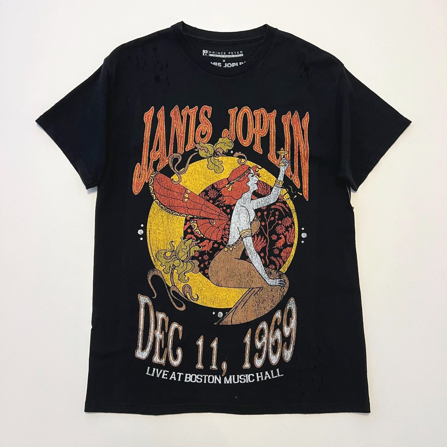 Janis Joplin Distressed Oversized Tee