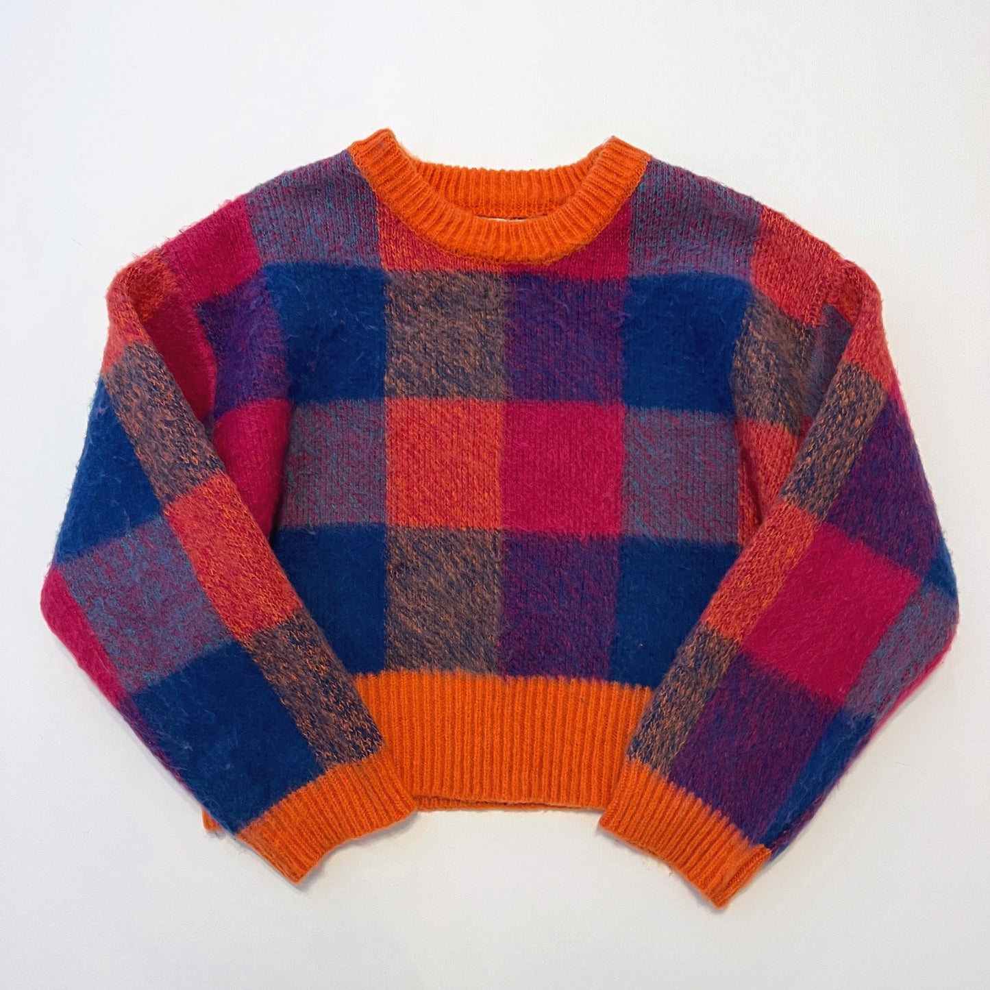 Percy Plaid Crew Neck Sweater
