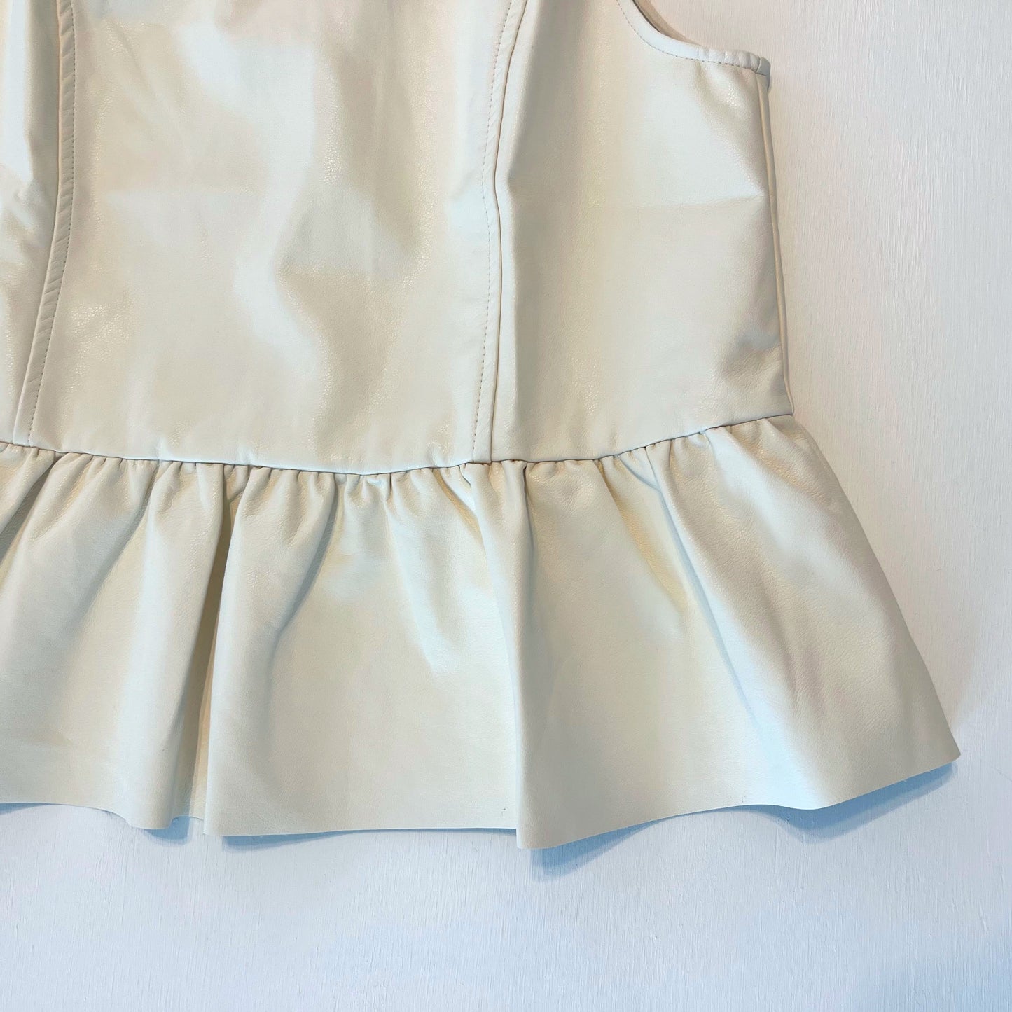 Aldine Faux Leather Halter Top