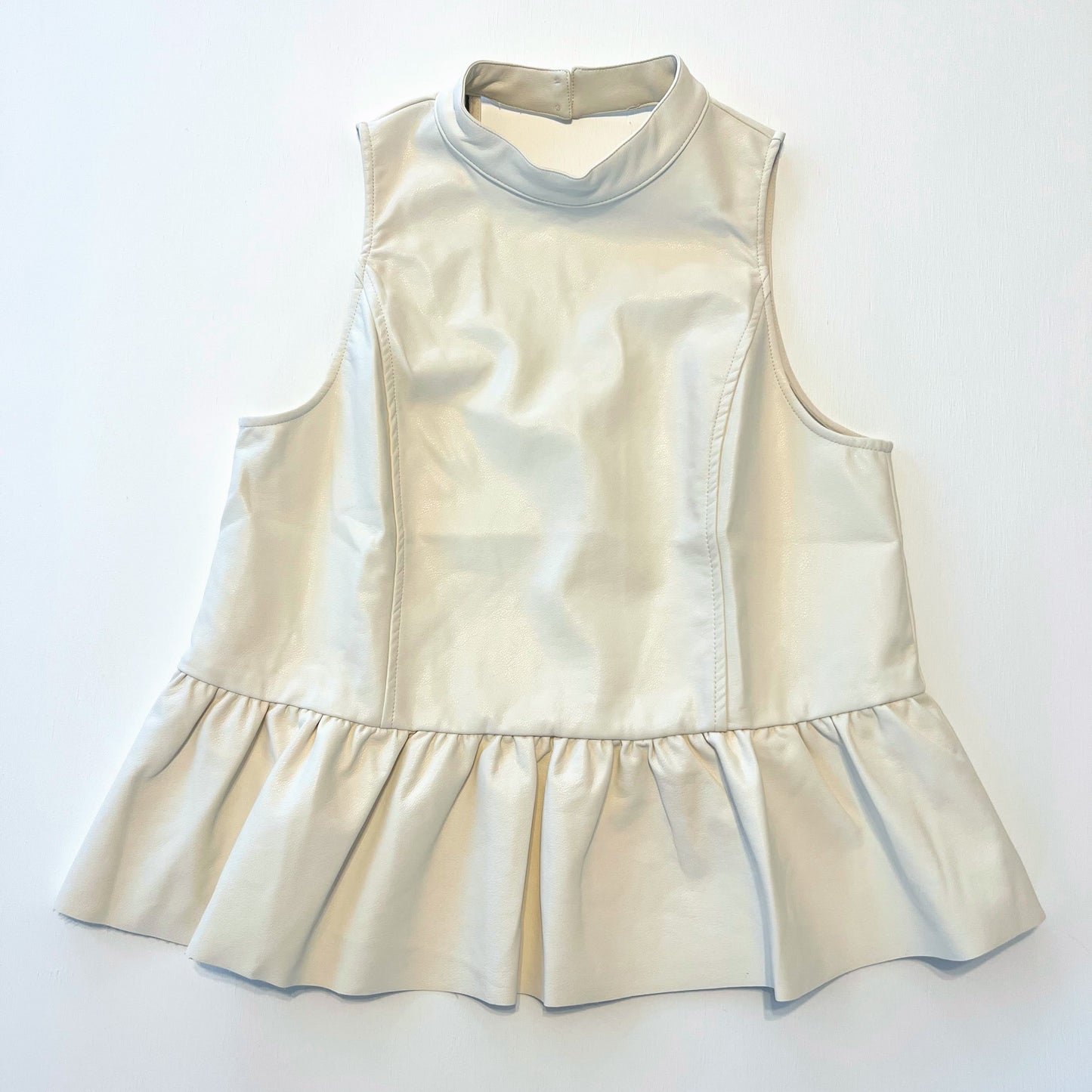 Aldine Faux Leather Halter Top