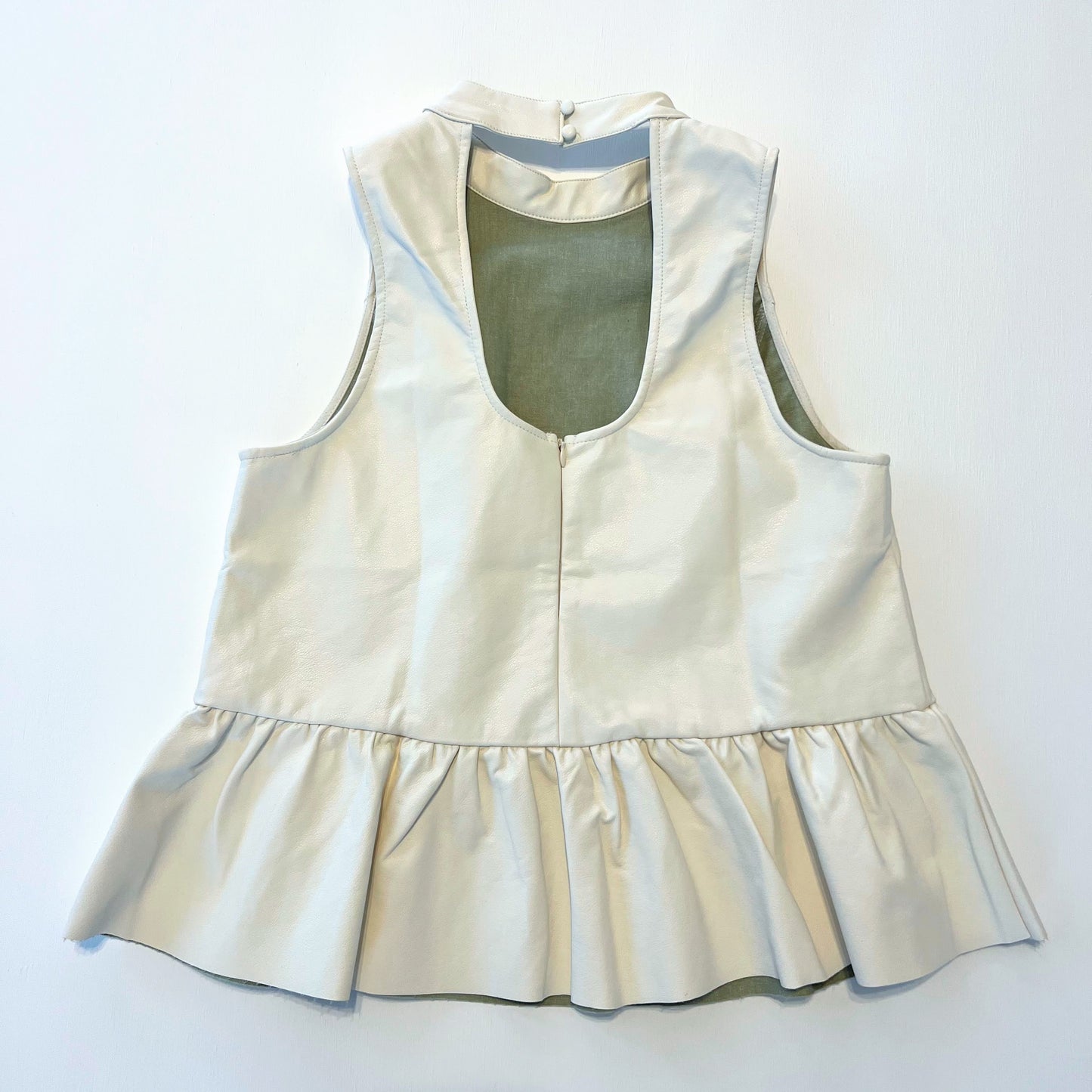 Aldine Faux Leather Halter Top