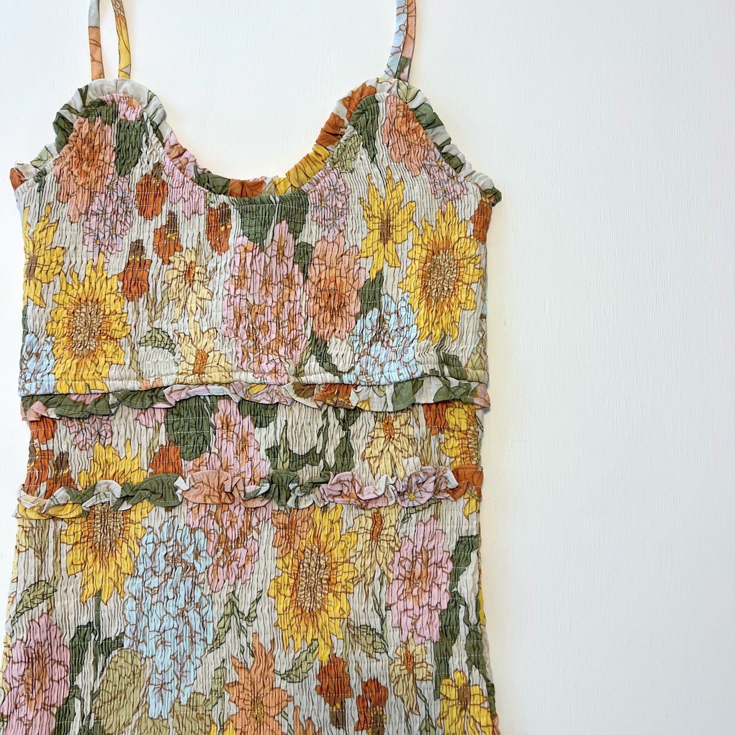 Greenwich Garden Smocked Mini Dress