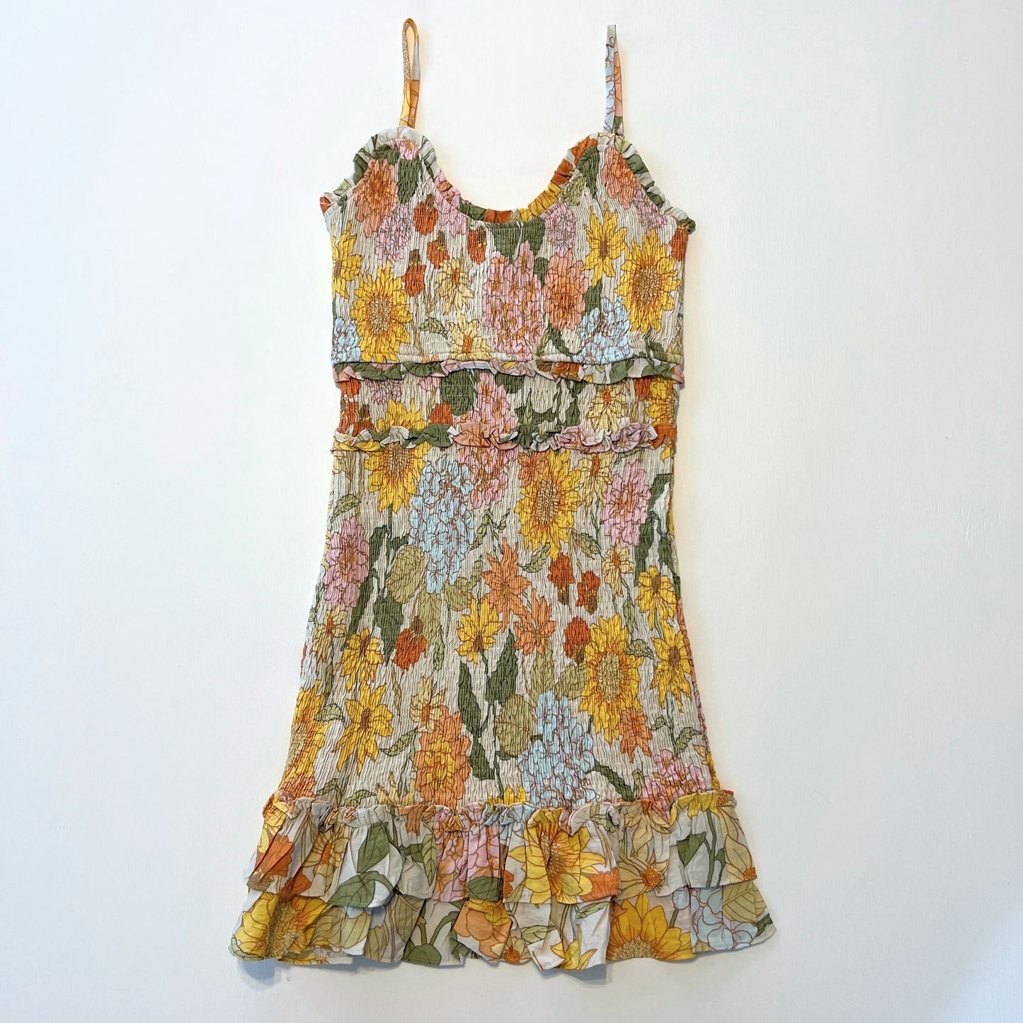 Greenwich Garden Smocked Mini Dress