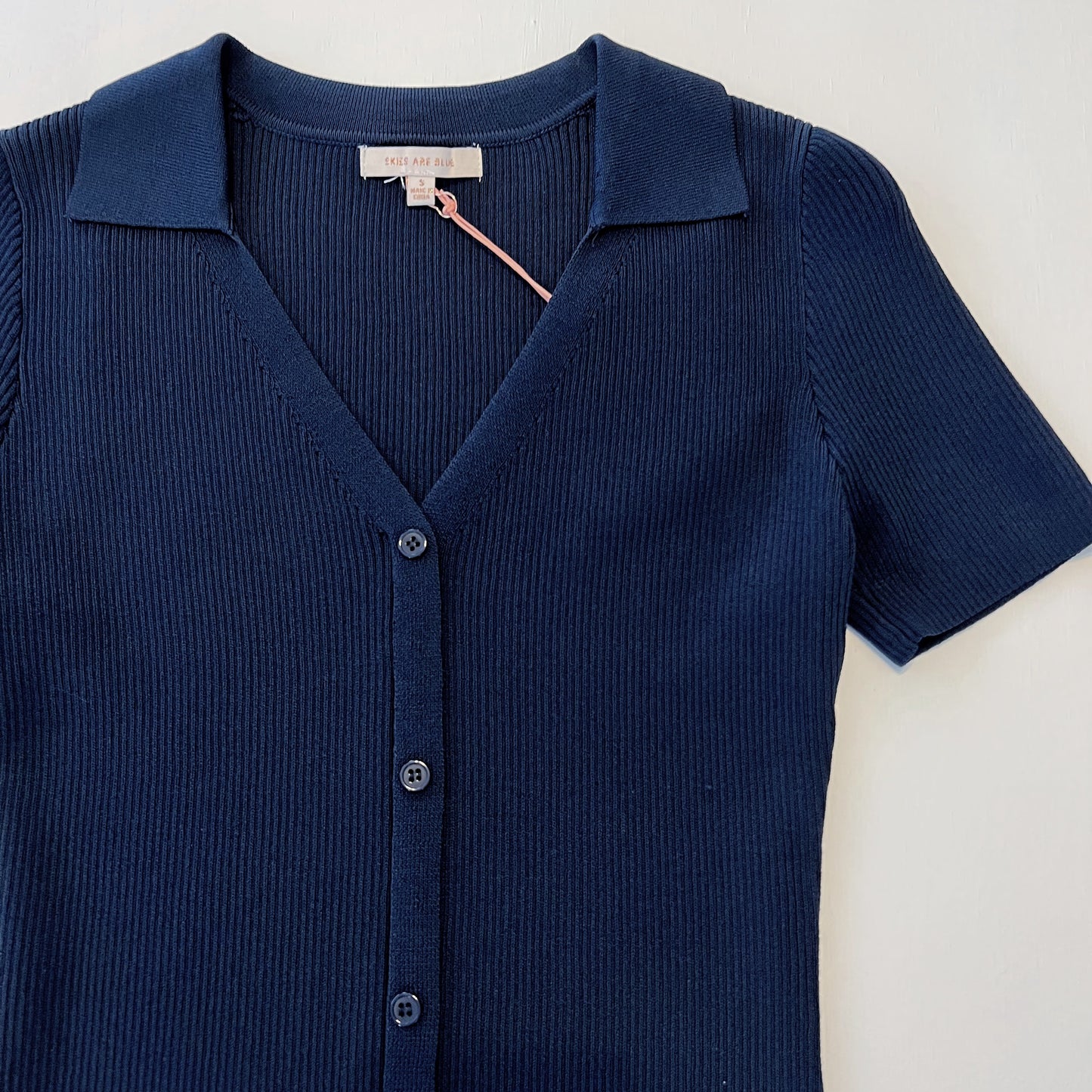 Nassau Knit Button Top