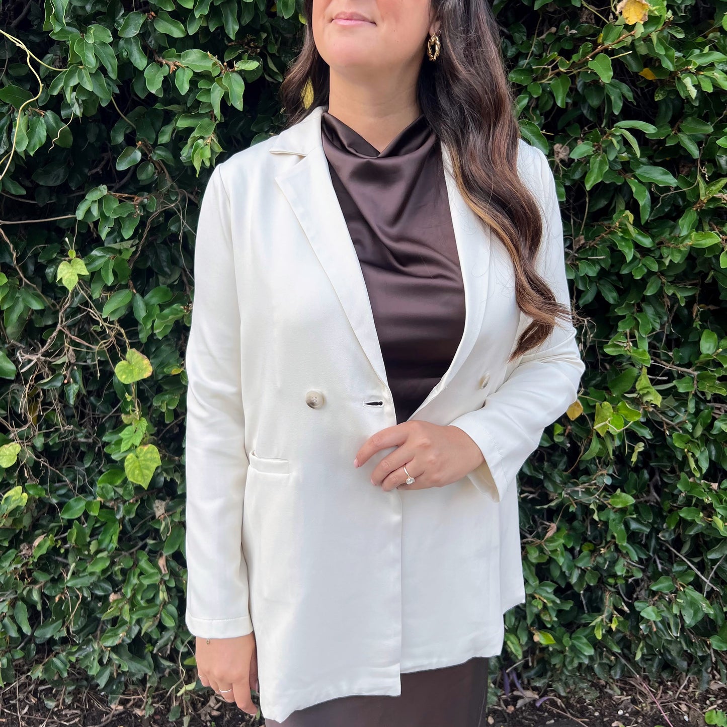 Camelia Front Buttoned Blazer