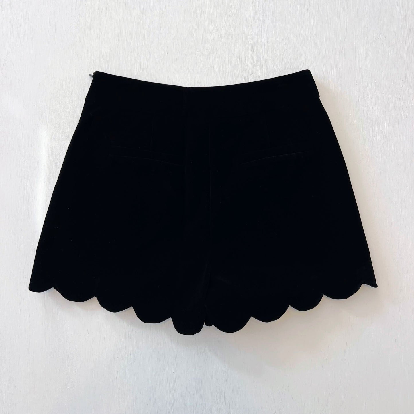 Adaline Scalloped Velvet Shorts