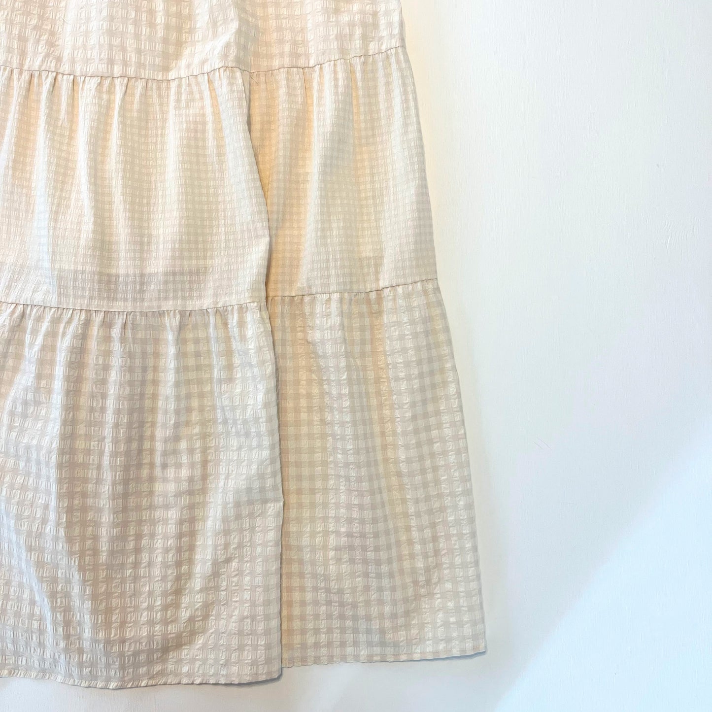 Carmine Crisscross Gingham Dress