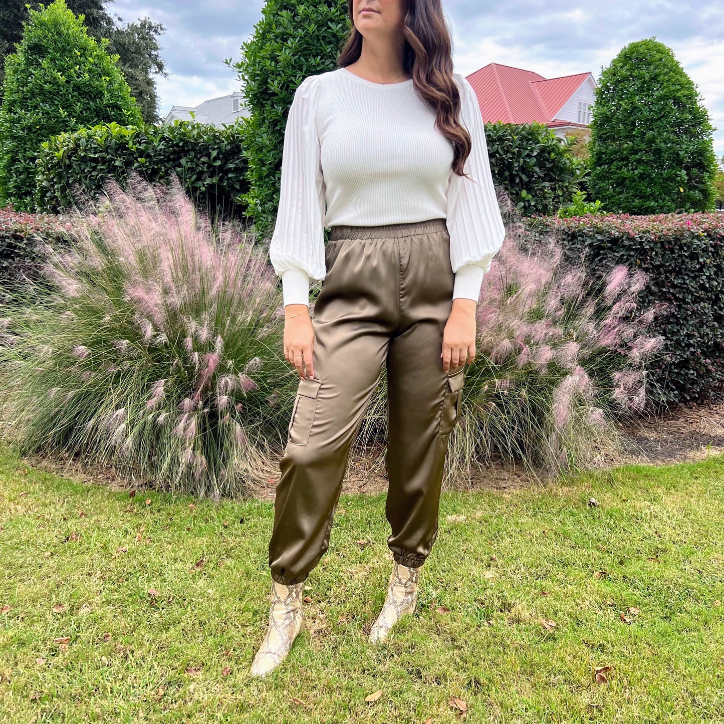 Piper Pleated Sleeve Knit Top