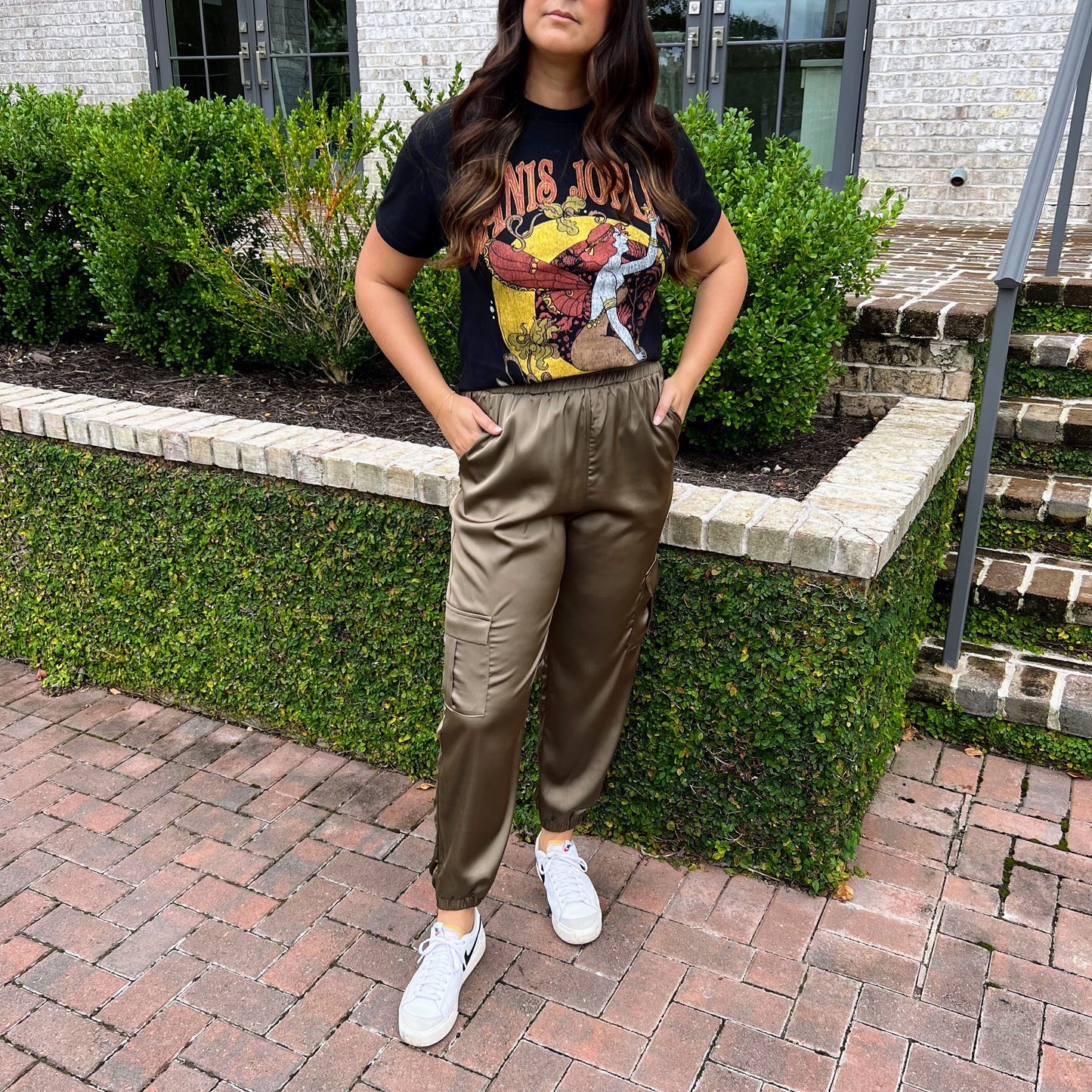 Janis Joplin Distressed Oversized Tee
