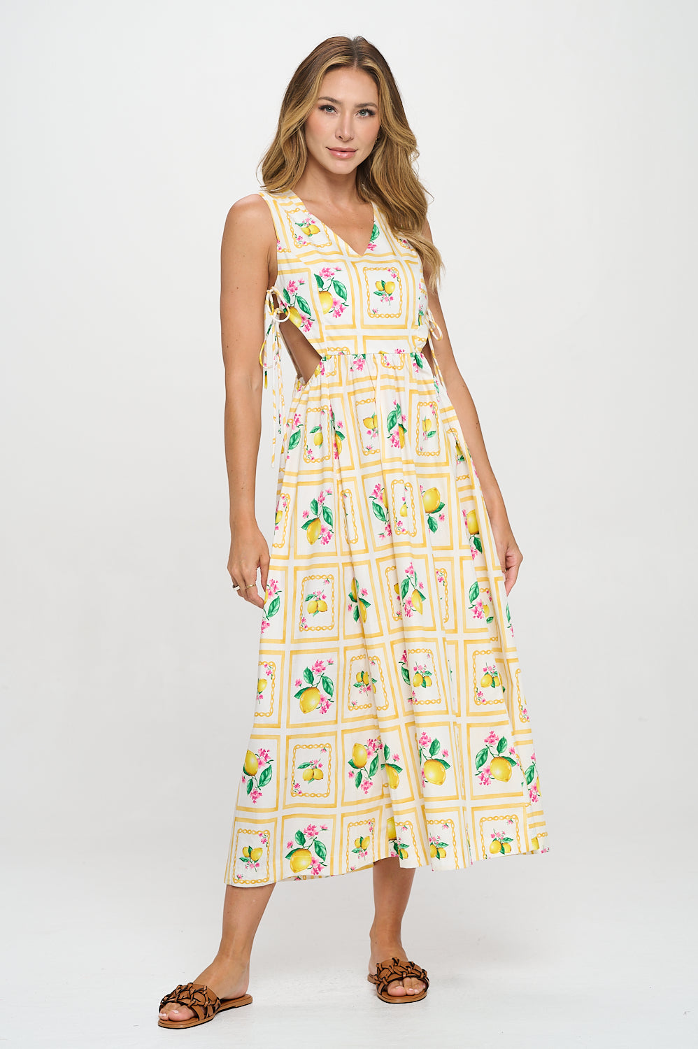 Santorini Citrus Maxi Dress