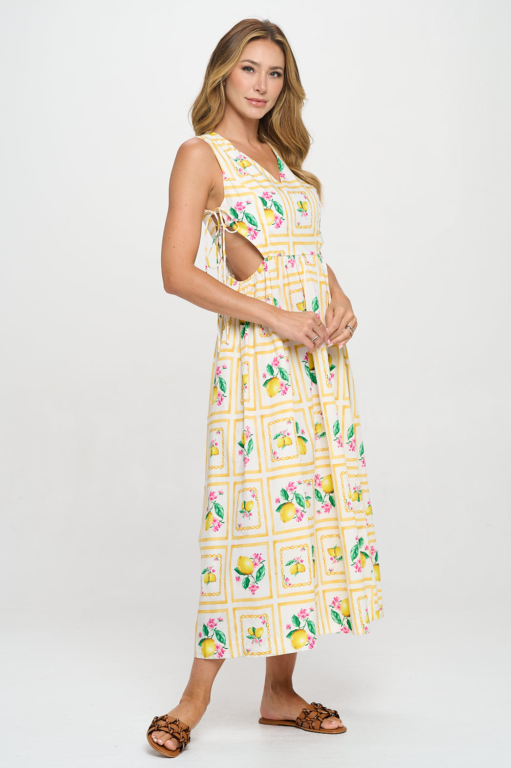 Santorini Citrus Maxi Dress