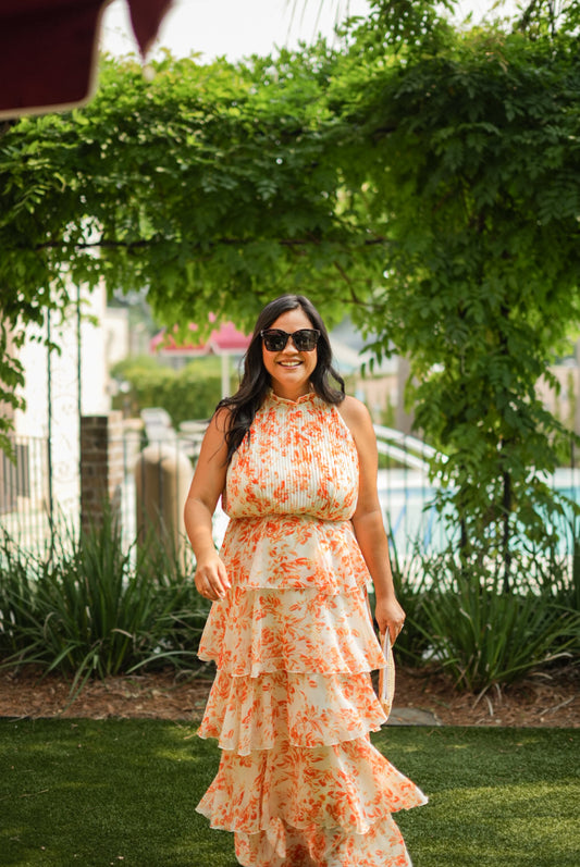 Mari Floral Tiered Dress