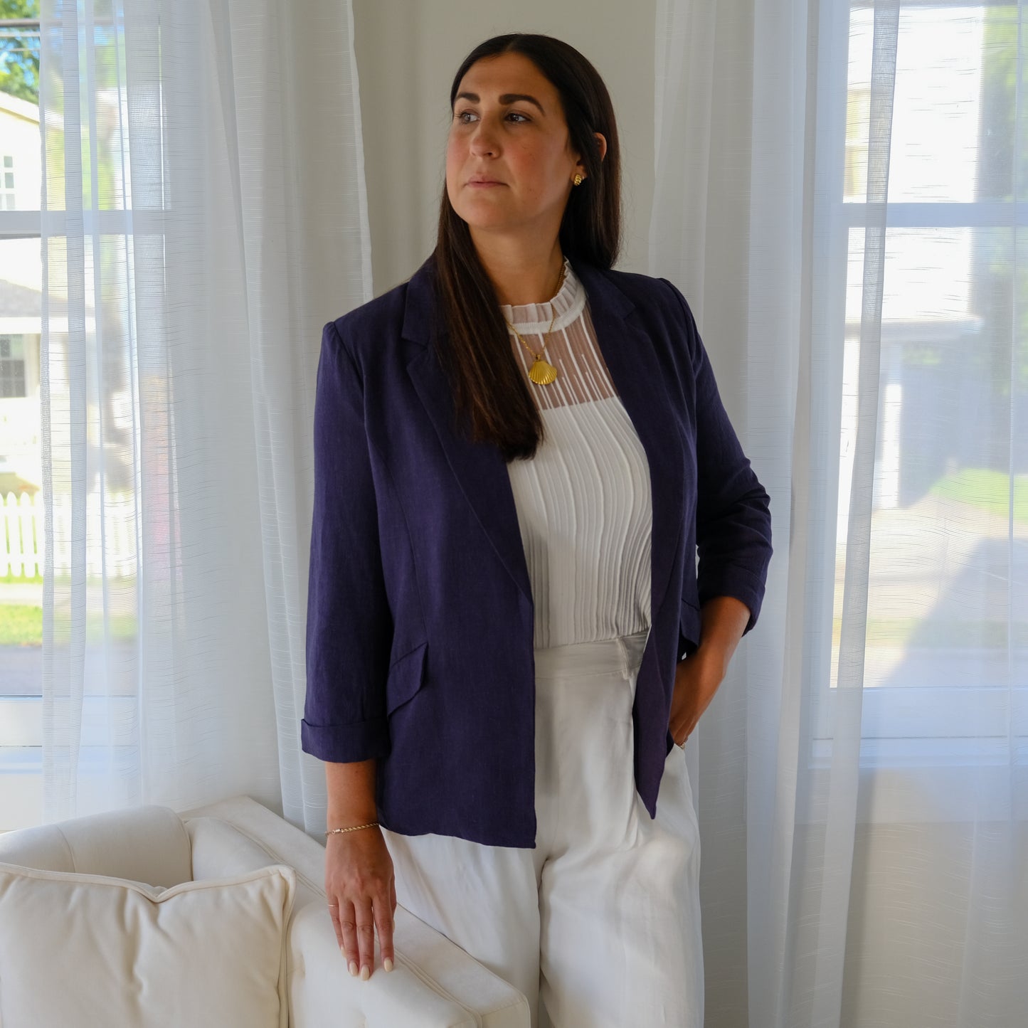 Eleanor Linen Blend Blazer