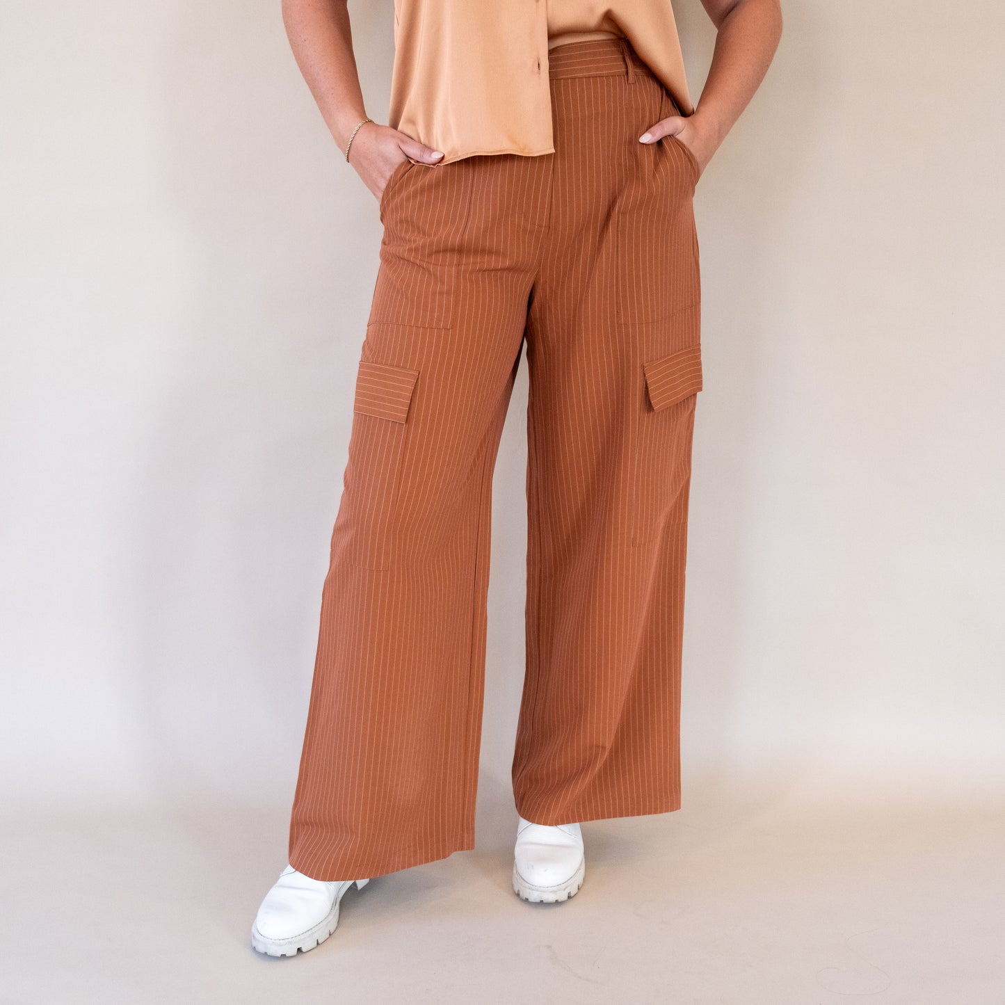 Gable Pinstripe Cargo Pants