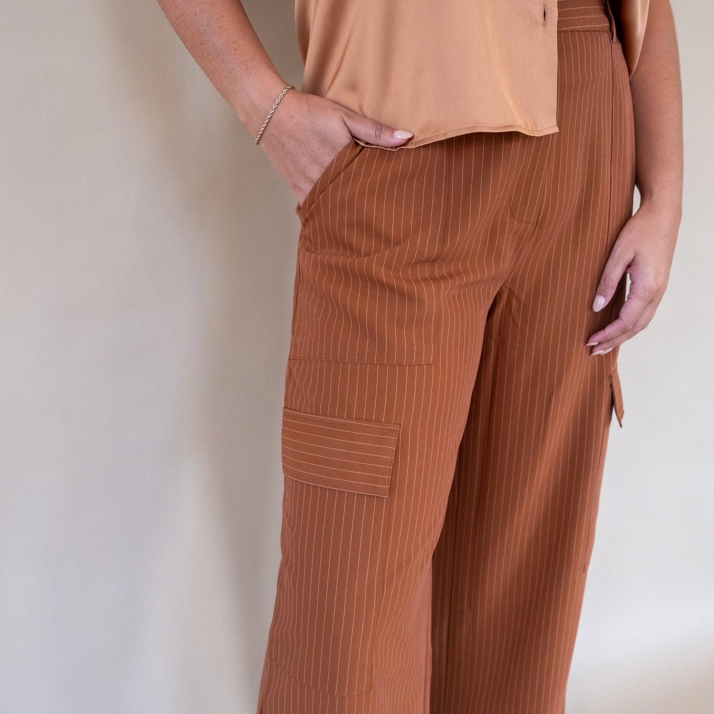 Gable Pinstripe Cargo Pants