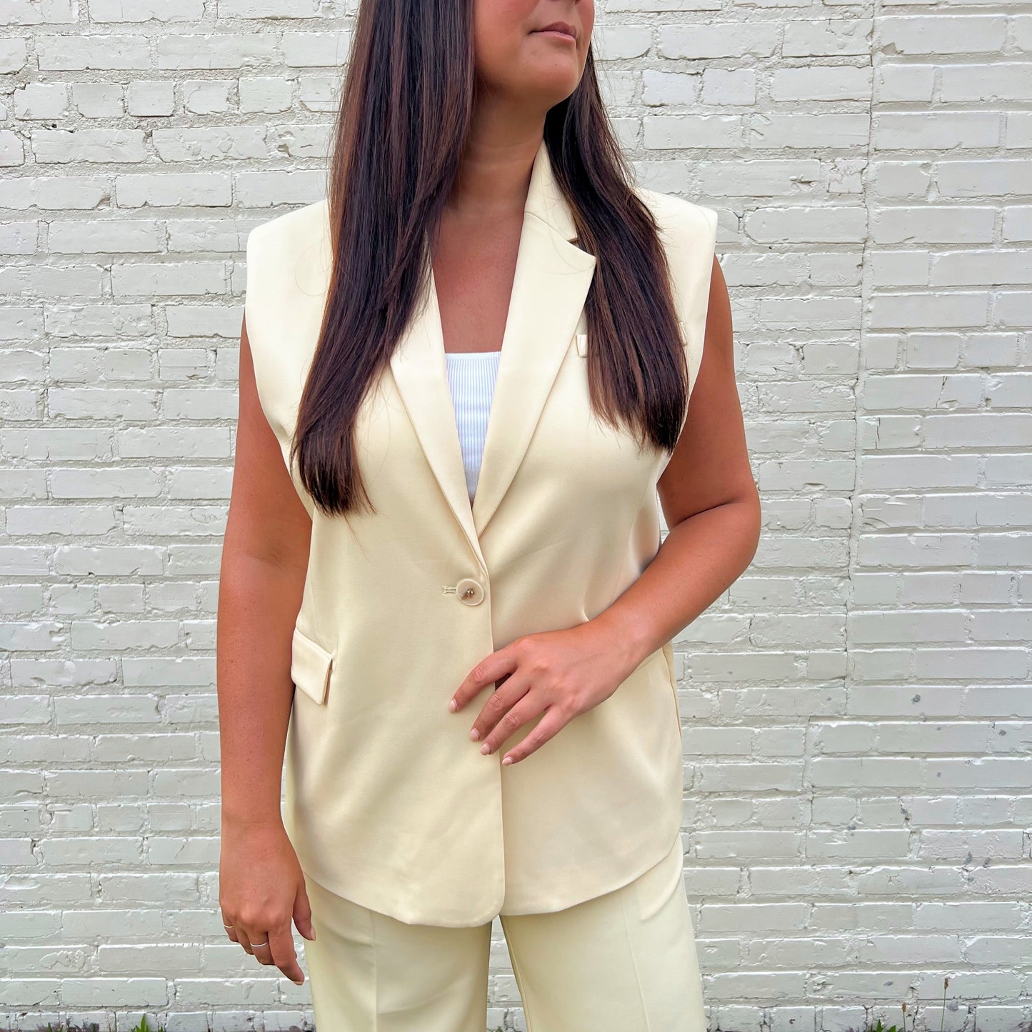 Cooper Sleeveless Blazer Vest