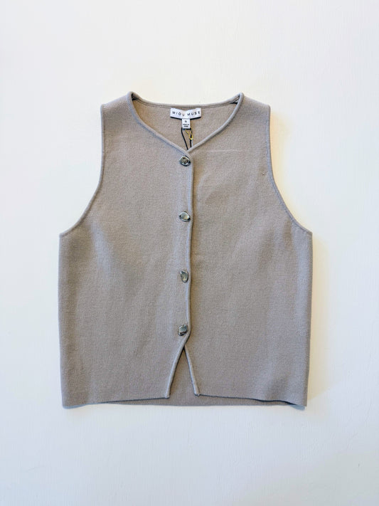 Gracie Knit Button Up Vest