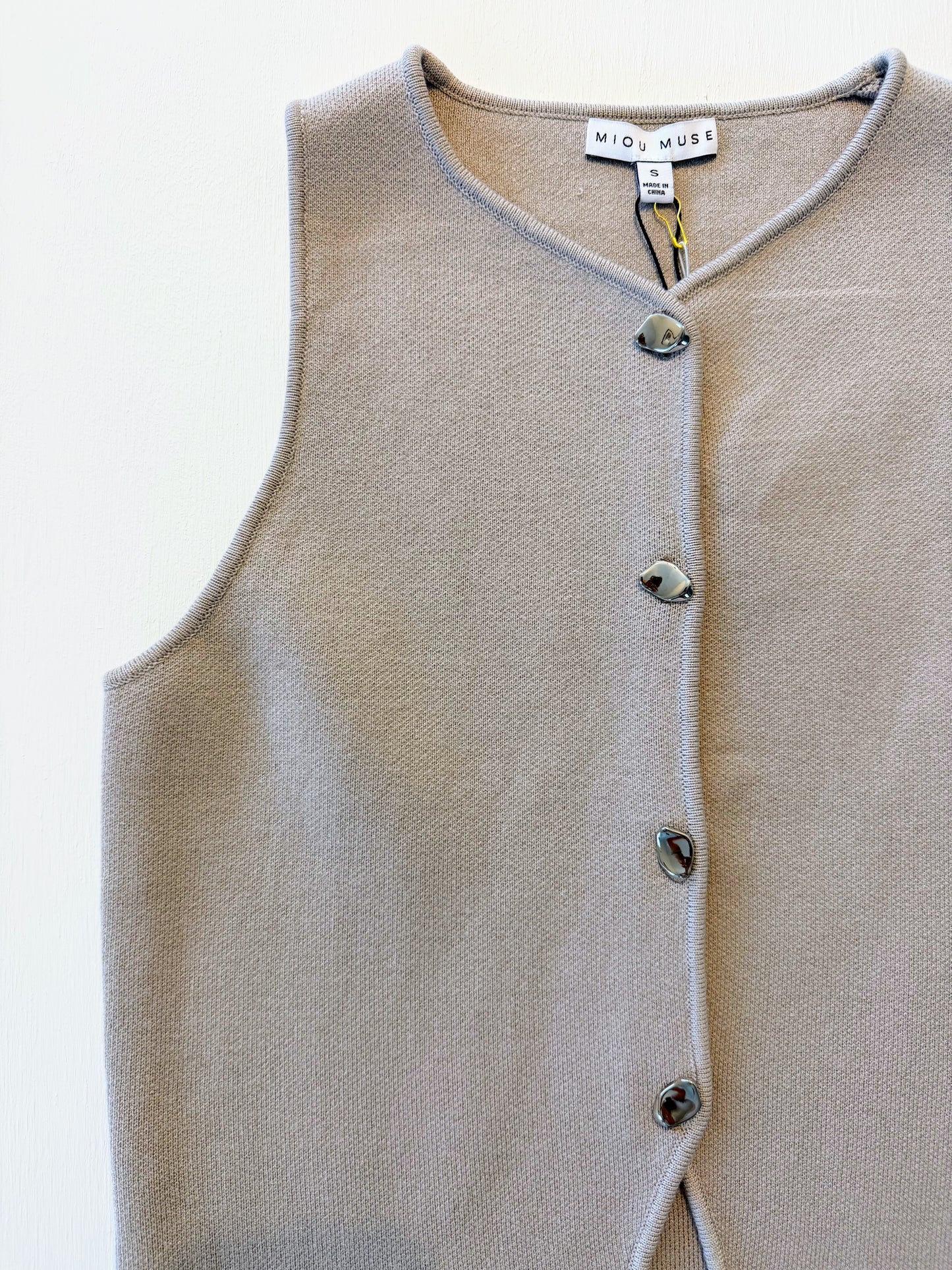 Gracie Knit Button Up Vest