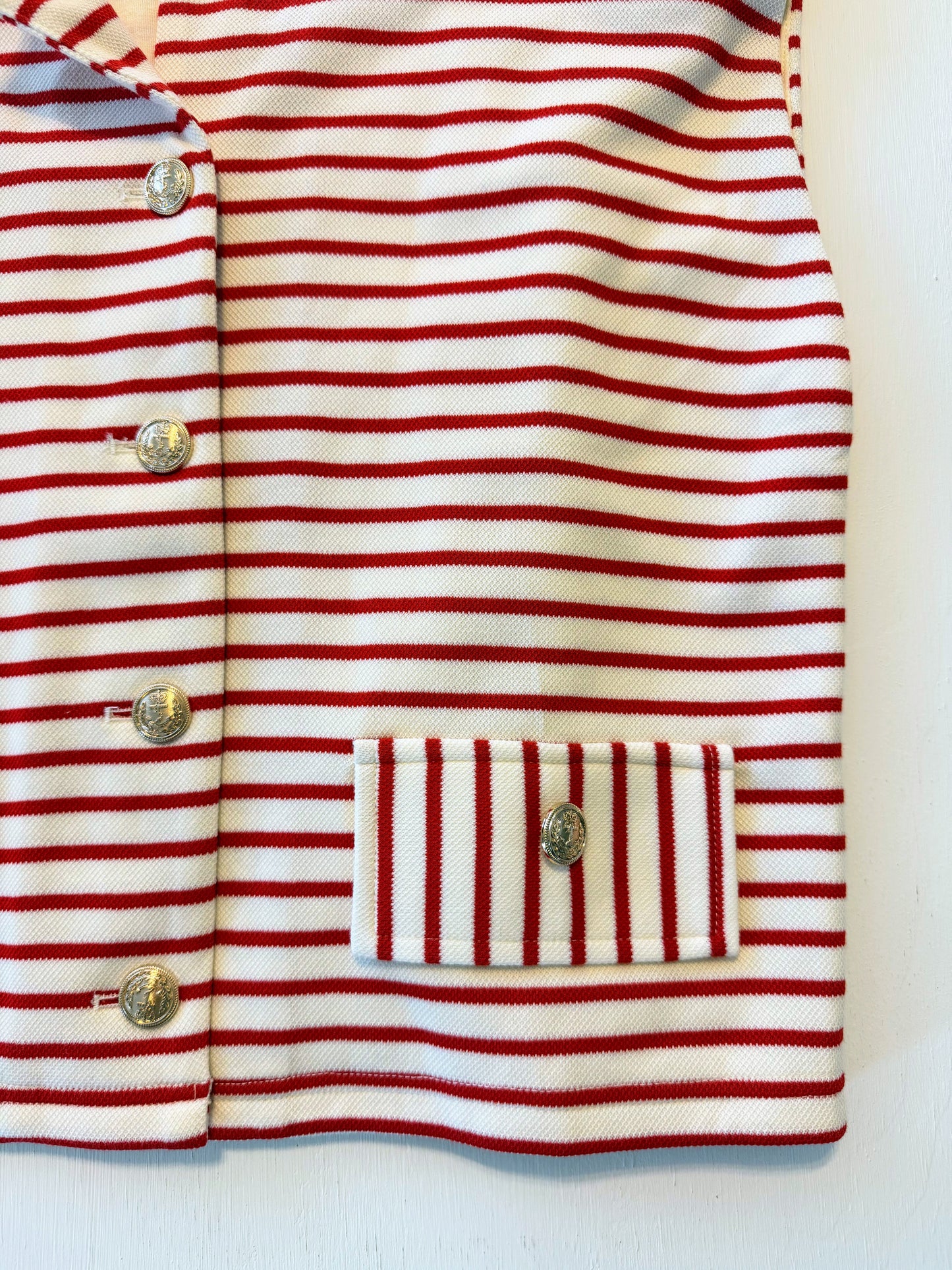 Marietta Striped Sleeveless Vest